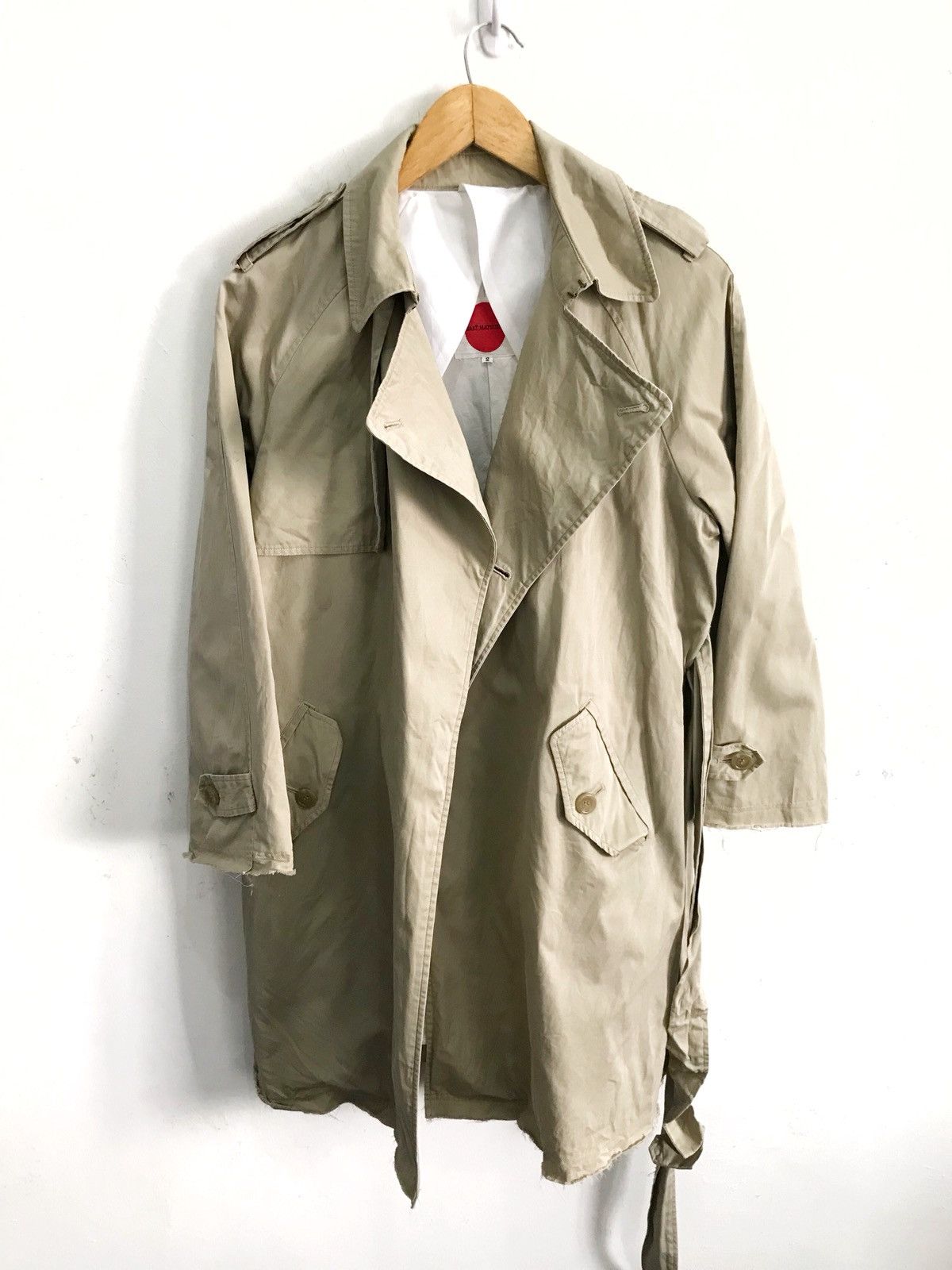 image of Avant Garde x Masaki Matsushima Japanese Designer Masaki Matsushima Trench Coat Jacket in Beige (Si