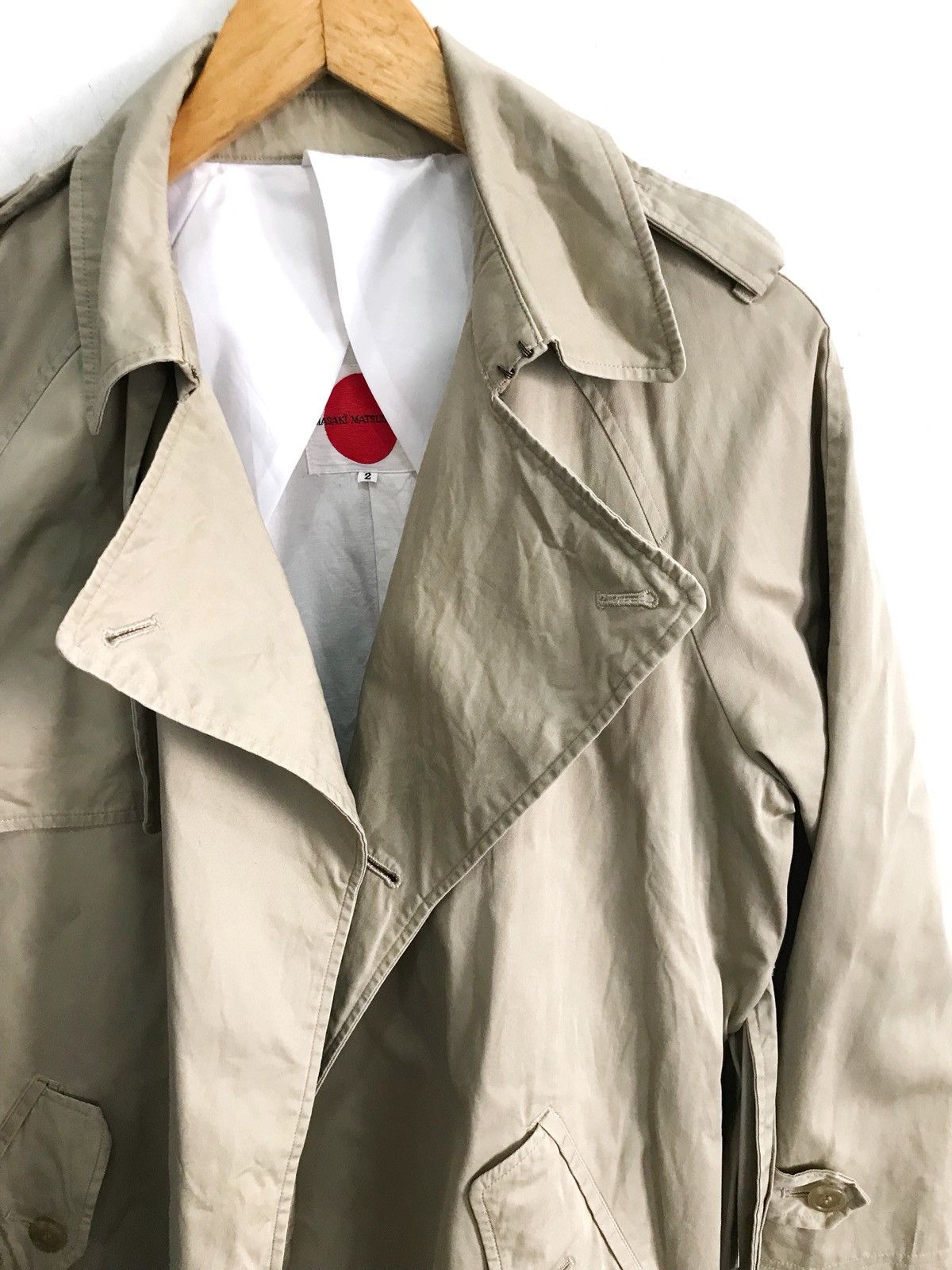 Japanese Brand × Masaki Matsushima Japanese Designer MASAKI MATSUSHIMA Trench Coat Jacket Size US M / EU 48-50 / 2 - 2 Thumbnail