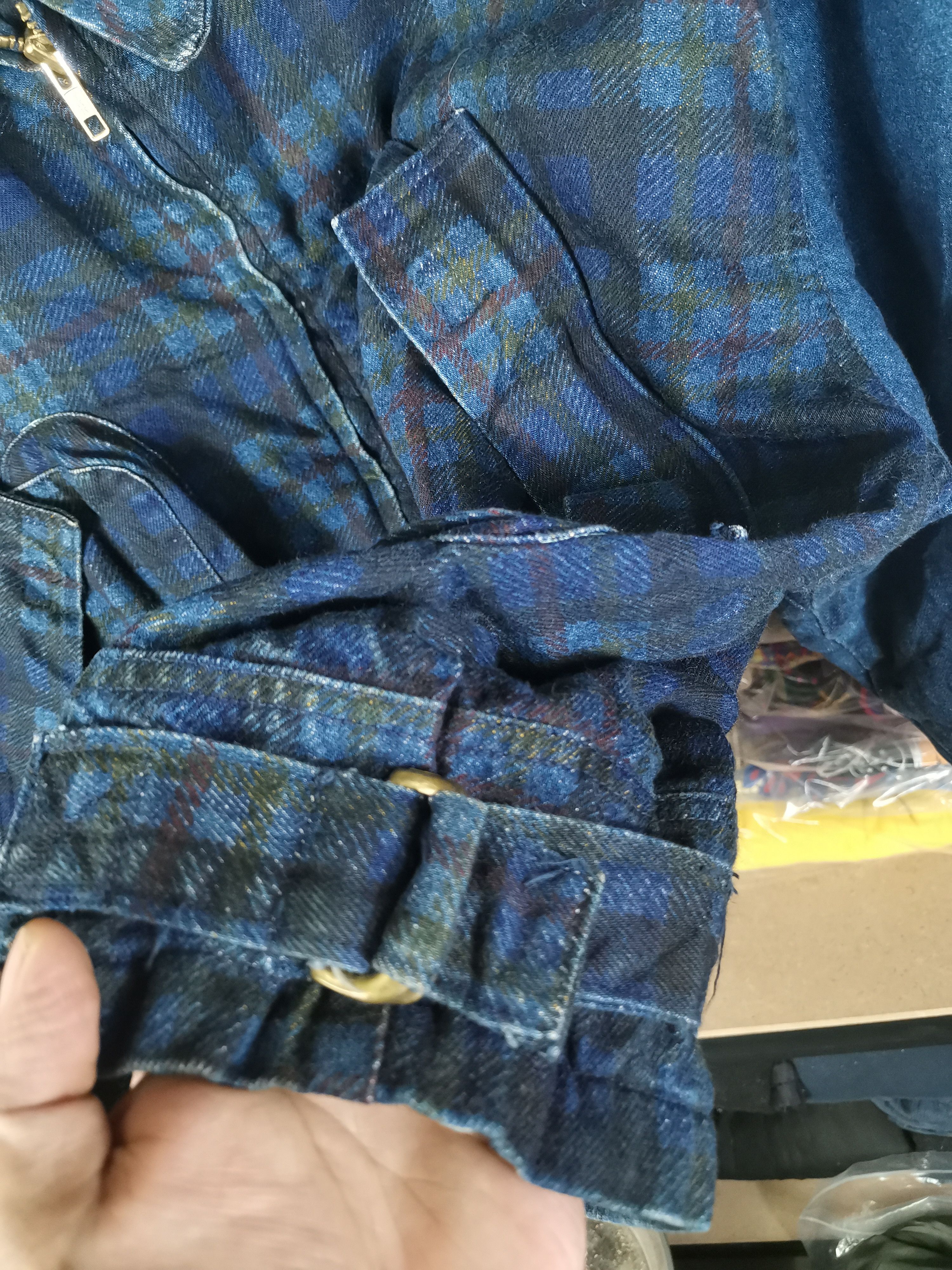 Japanese Brand Vintage 80s Inter Face Chekered Box Denim Jacket Size US M / EU 48-50 / 2 - 4 Thumbnail