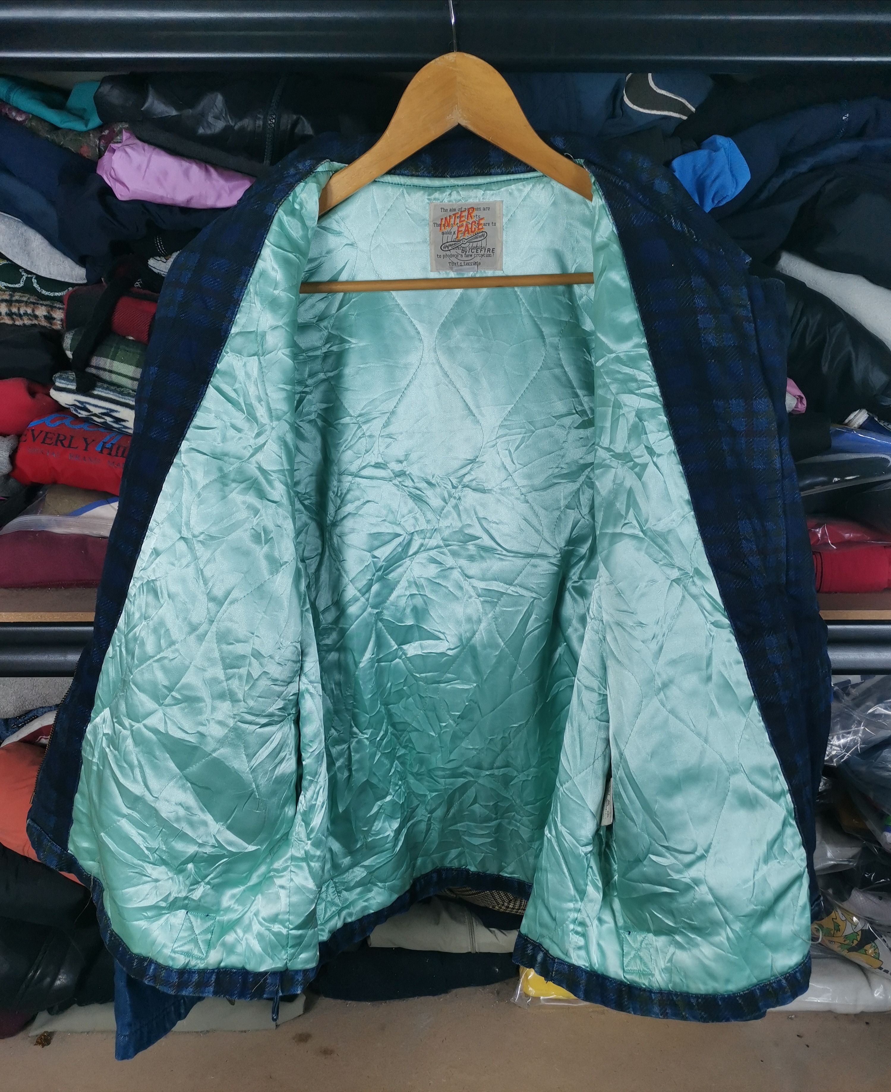 Japanese Brand Vintage 80s Inter Face Chekered Box Denim Jacket Size US M / EU 48-50 / 2 - 6 Thumbnail
