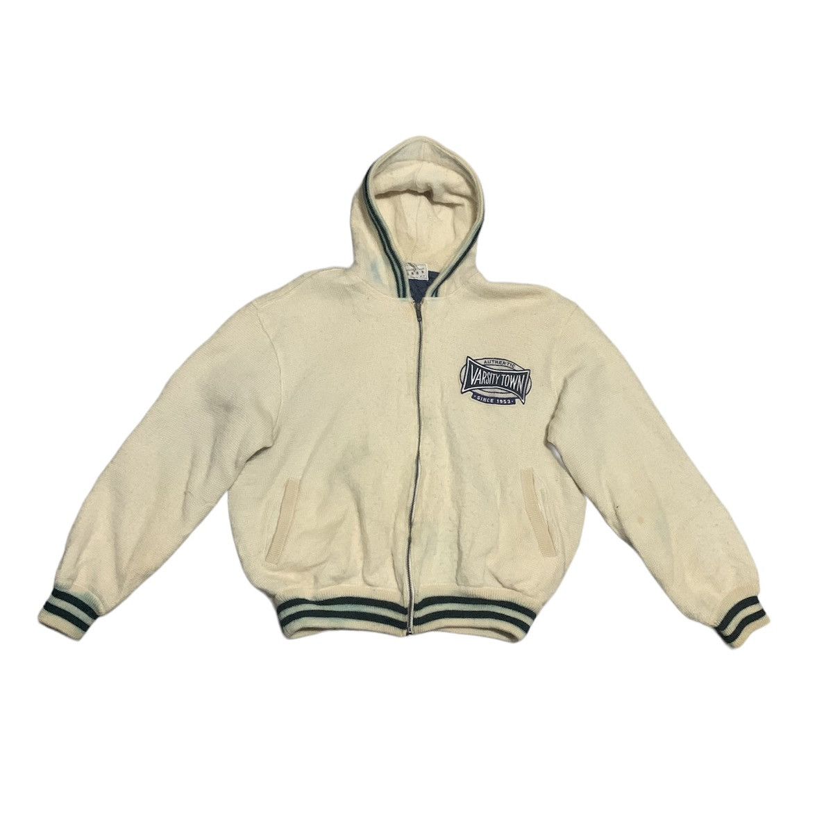 Japanese Brand Vintage Japanese Brand Varsity Town Wool Varsity Jacket Size US L / EU 52-54 / 3 - 1 Thumbnail