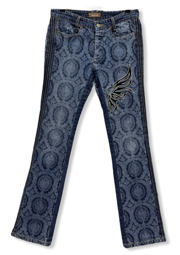 CABANE de ZUCCa FYE🔥! ZUCCA Full Print Half Wing Embroidery Paisley Denim Size US 28 / EU 44 - 3 Thumbnail