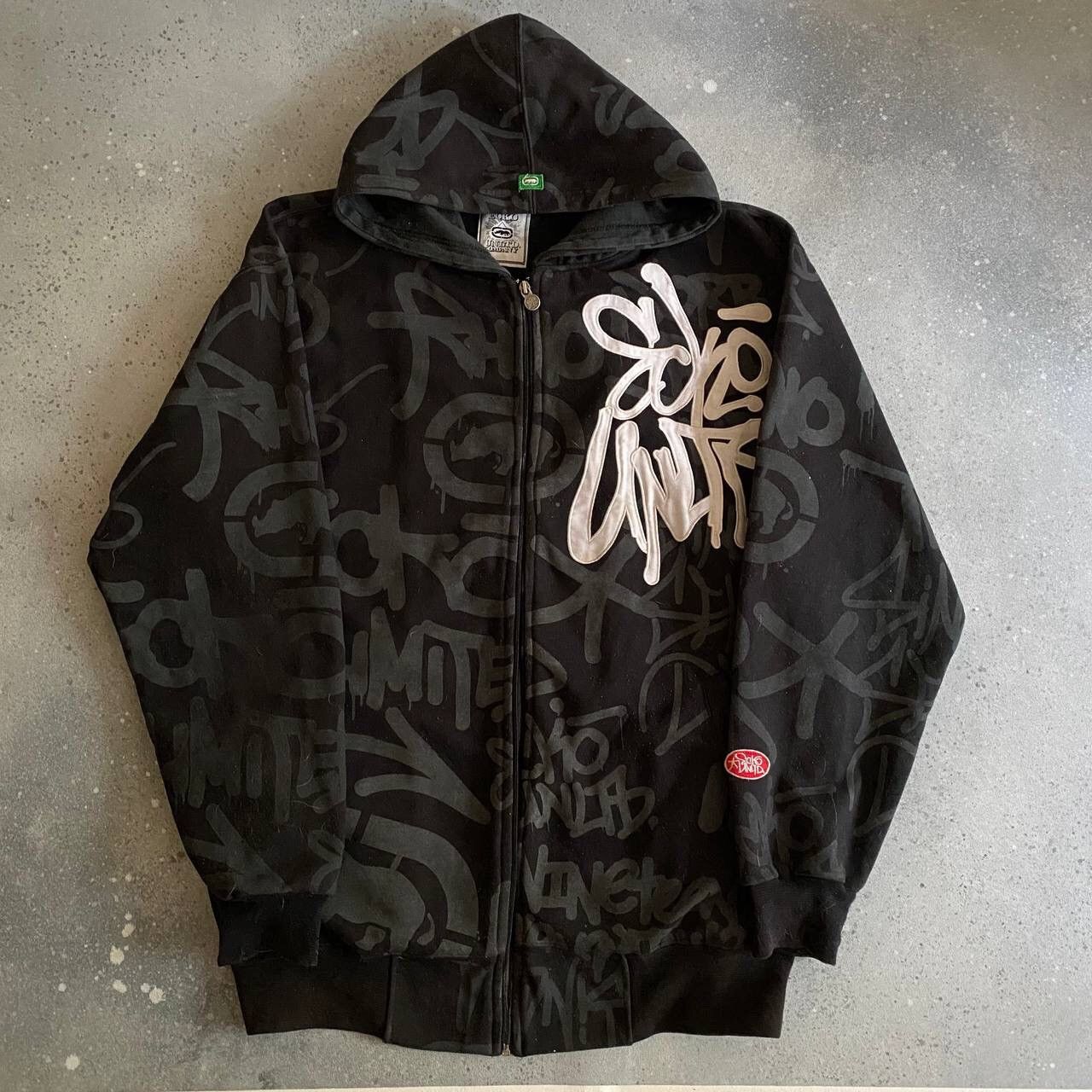 Vintage Ecko Unltd Graffiti Rap Vintage Oversize fit Zip Hoodie Grailed