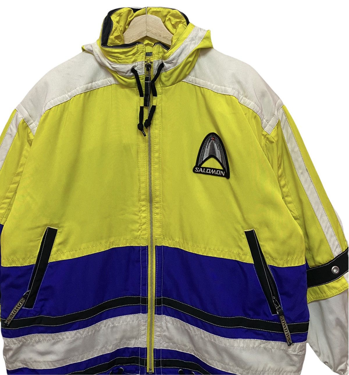 Salomon × Yves Salomon RARE🔥⛷SALOMON TRICOLOUR SKI HEAVY JACKET KEVLAR Size US XL / EU 56 / 4 - 7 Thumbnail