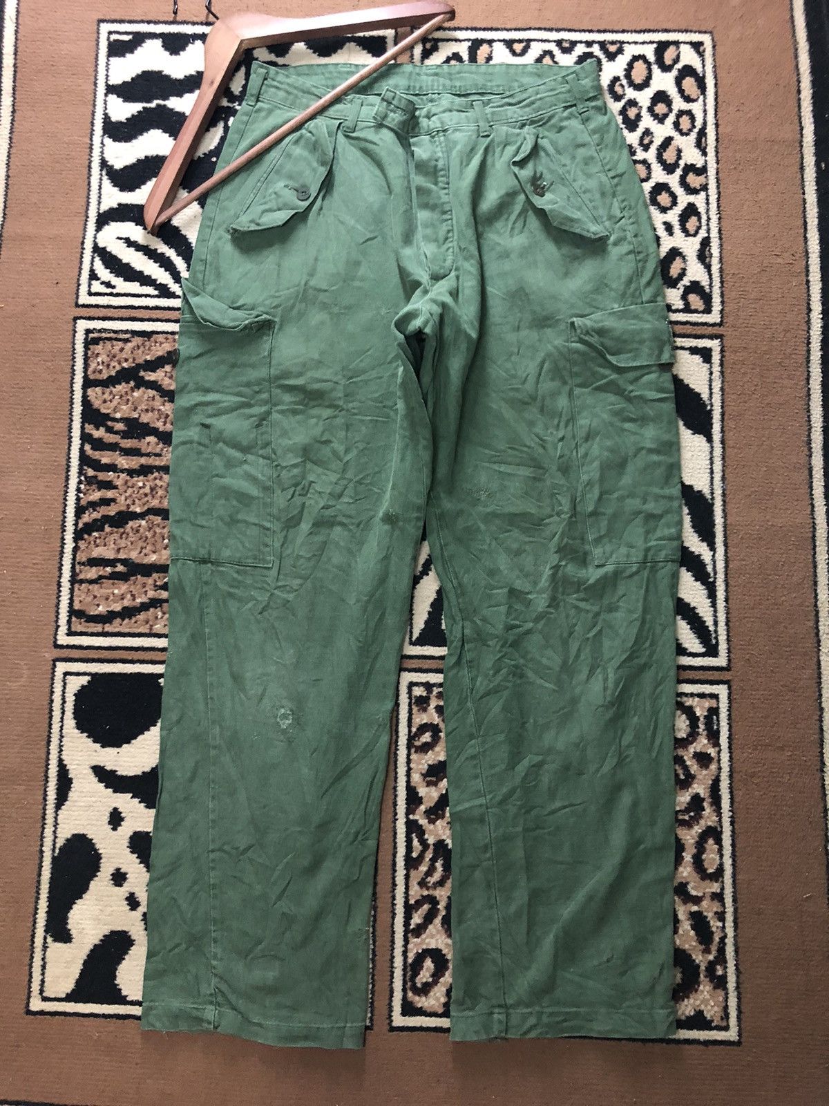 Vintage VINTAGE #F6 #C50 SWEADISH OG MILITARY BAGGY PANTS Size US 32 / EU 48 - 3 Thumbnail