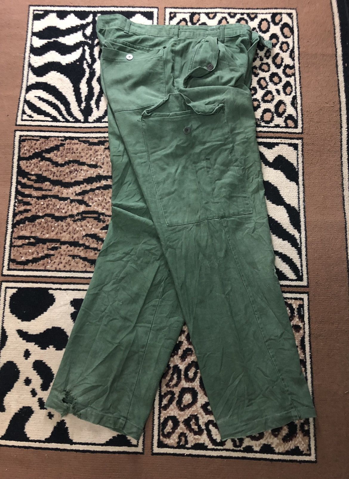 Vintage VINTAGE #F6 #C50 SWEADISH OG MILITARY BAGGY PANTS Size US 32 / EU 48 - 2 Thumbnail