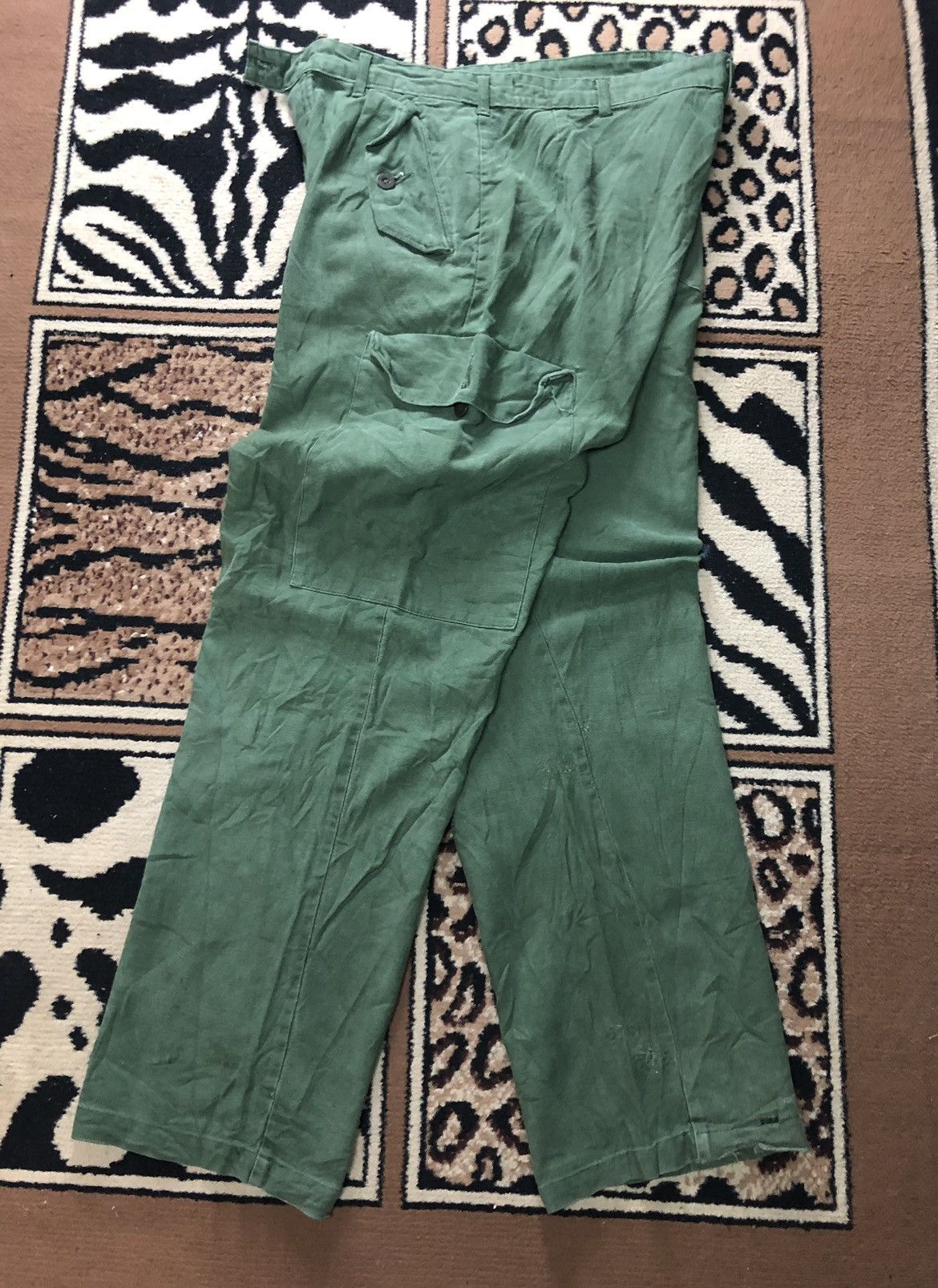 Vintage VINTAGE #F6 #C50 SWEADISH OG MILITARY BAGGY PANTS Size US 32 / EU 48 - 1 Thumbnail