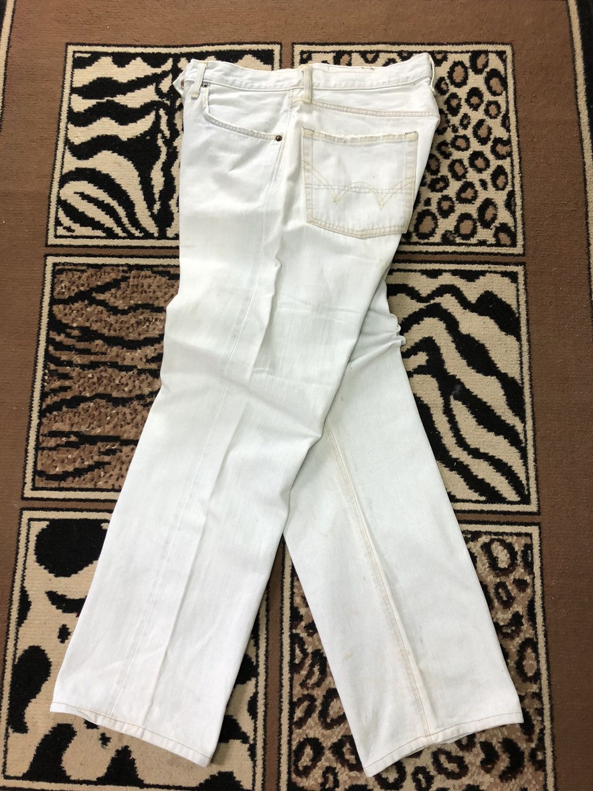 Edwin × Vintage VINTAGE SELVEDGE EDWIN505zx DISTRESED LIGHT BLUE WASH DENIM Size US 31 - 14 Thumbnail