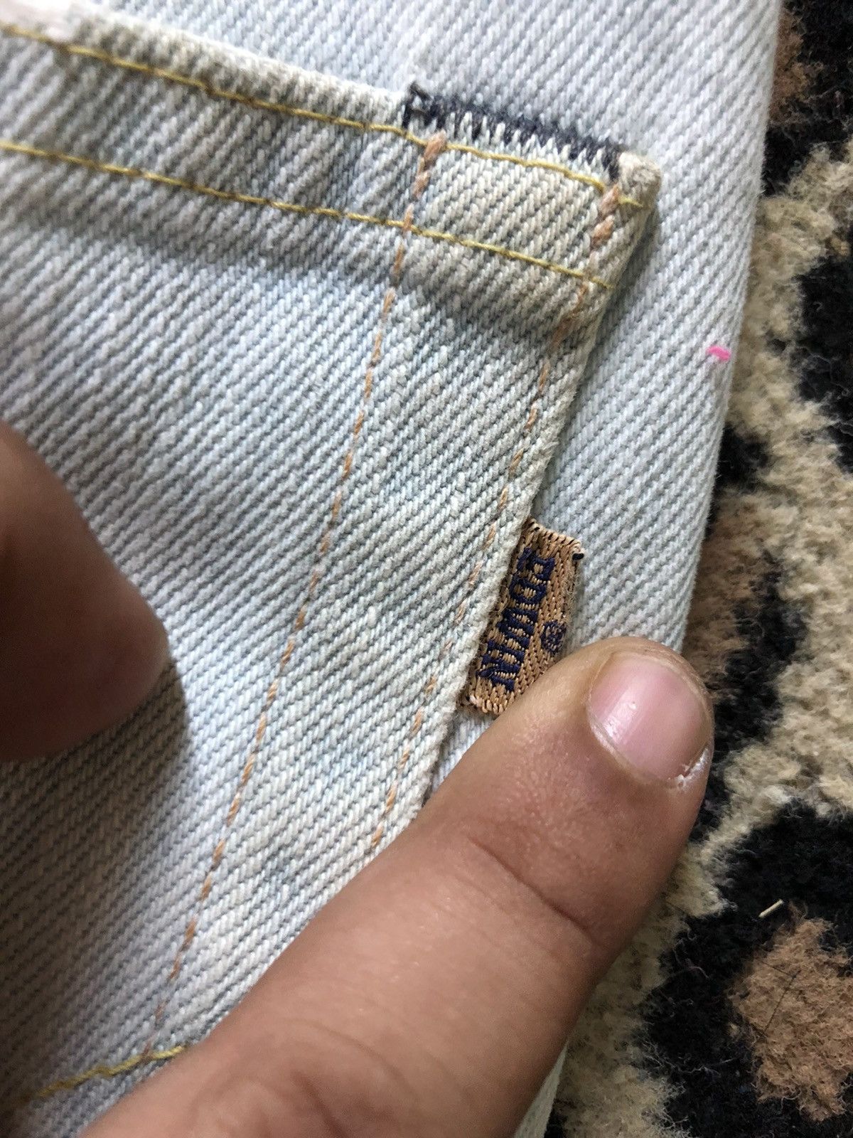 Edwin × Vintage VINTAGE SELVEDGE EDWIN505zx DISTRESED LIGHT BLUE WASH DENIM Size US 31 - 12 Thumbnail
