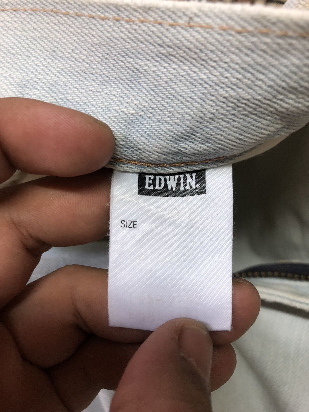 Edwin × Vintage VINTAGE SELVEDGE EDWIN505zx DISTRESED LIGHT BLUE WASH DENIM Size US 31 - 8 Thumbnail