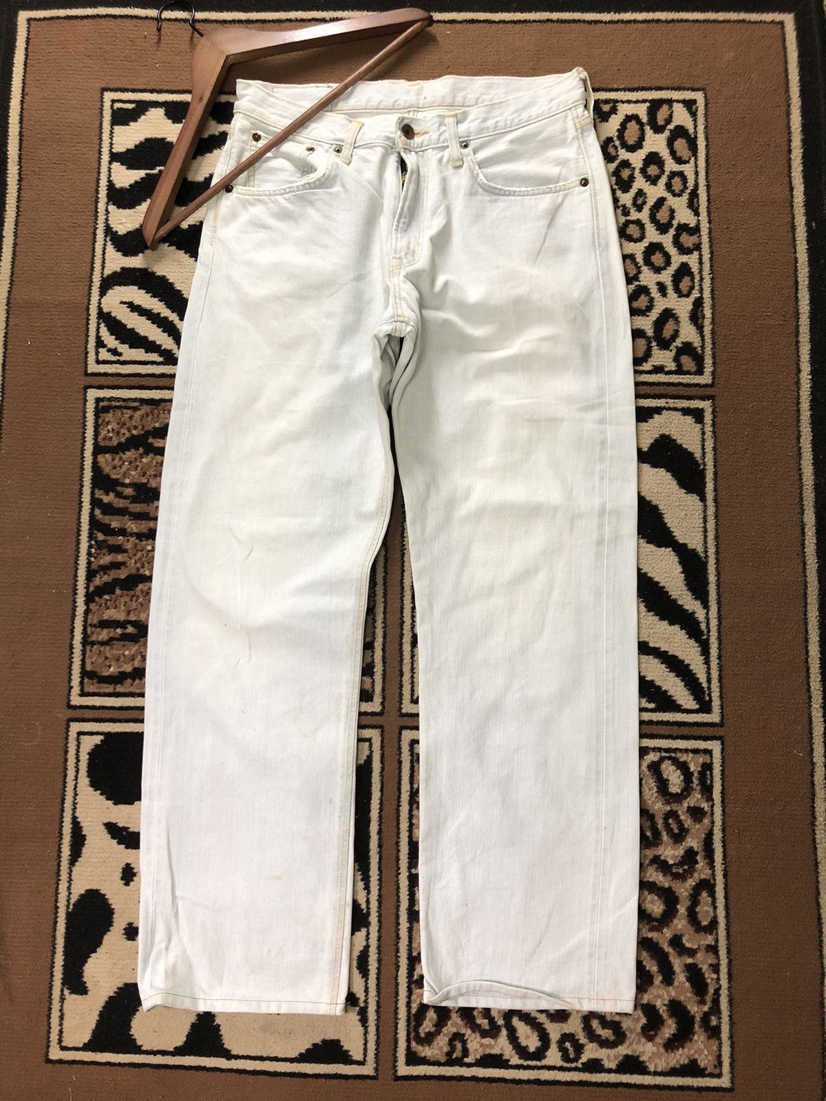 Edwin × Vintage VINTAGE SELVEDGE EDWIN505zx DISTRESED LIGHT BLUE WASH DENIM Size US 31 - 2 Thumbnail