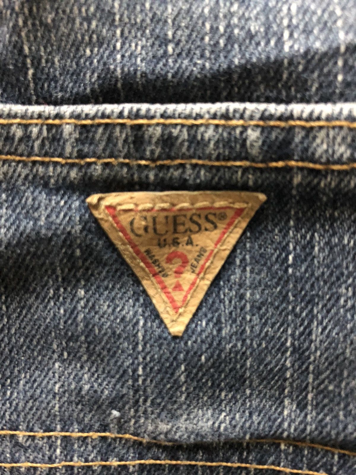 Guess × Vintage VINTAGE 90s GUESS BLUE WASH DENIM Size US 33 - 3 Thumbnail