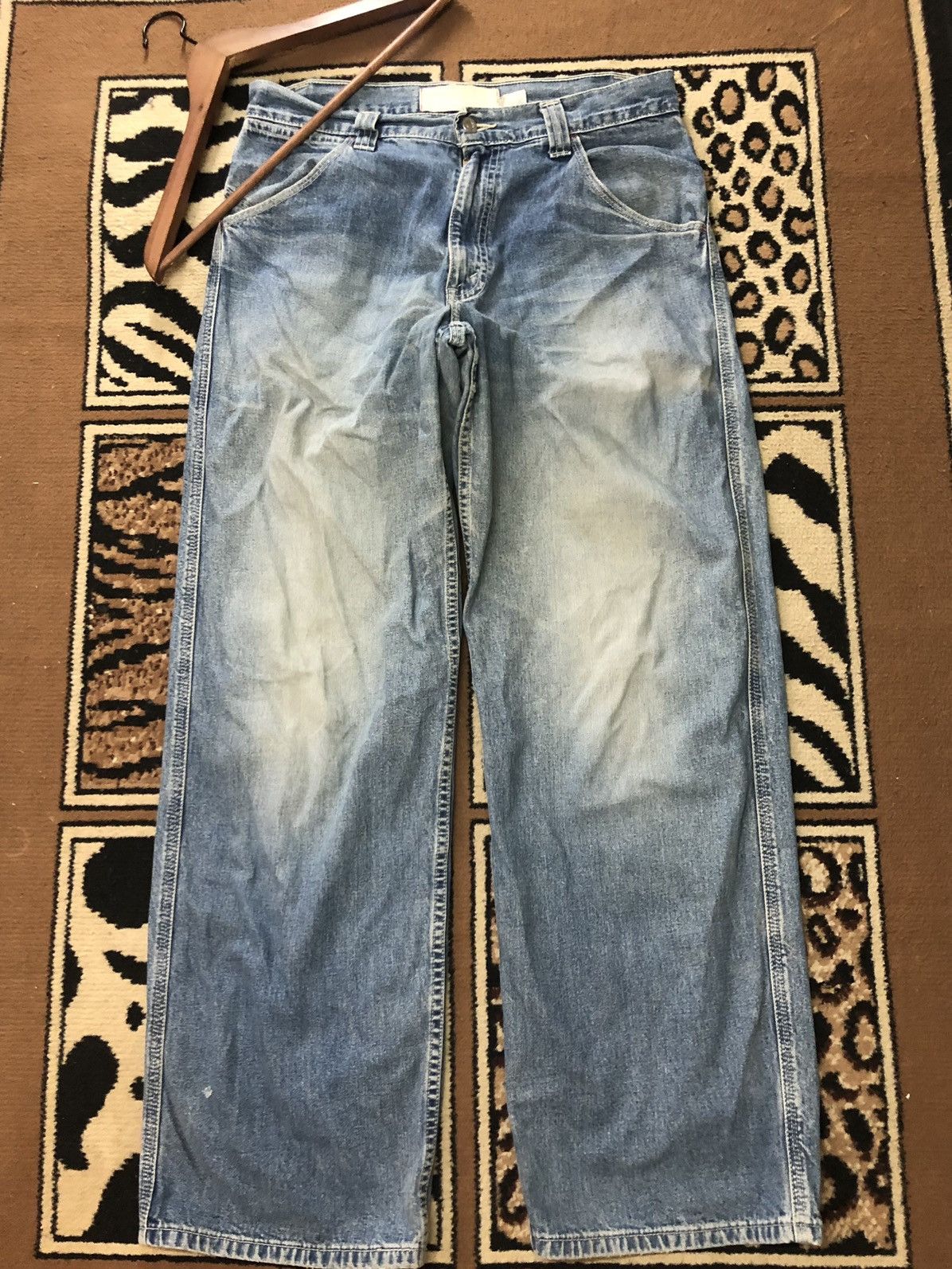 Levi's × Vintage VINTAGE 90s LEVIS WORKWEAR BLUE WASH DENIM Size US 32 / EU 48 - 7 Thumbnail