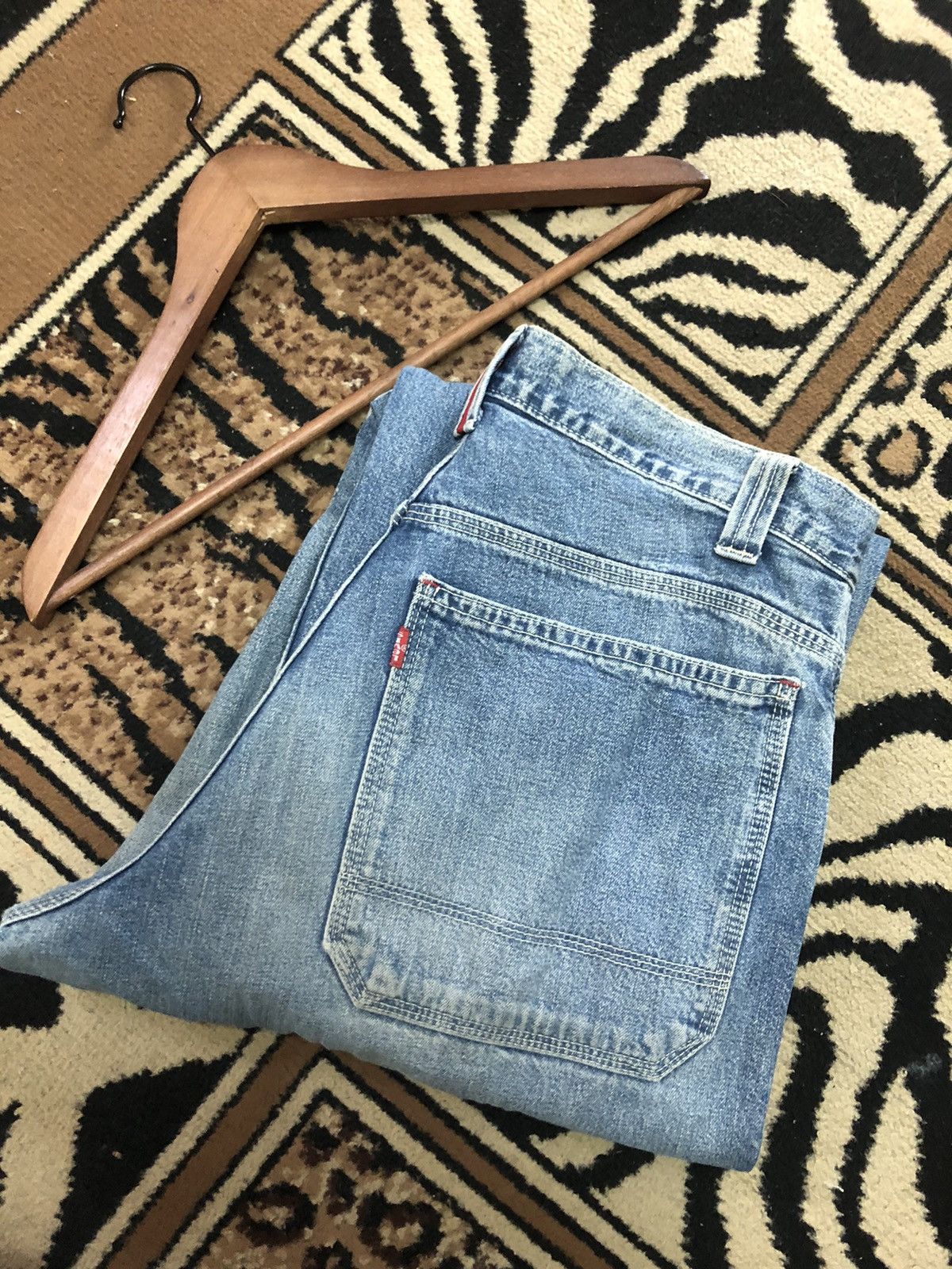 Levi's × Vintage VINTAGE 90s LEVIS WORKWEAR BLUE WASH DENIM Size US 32 / EU 48 - 6 Thumbnail