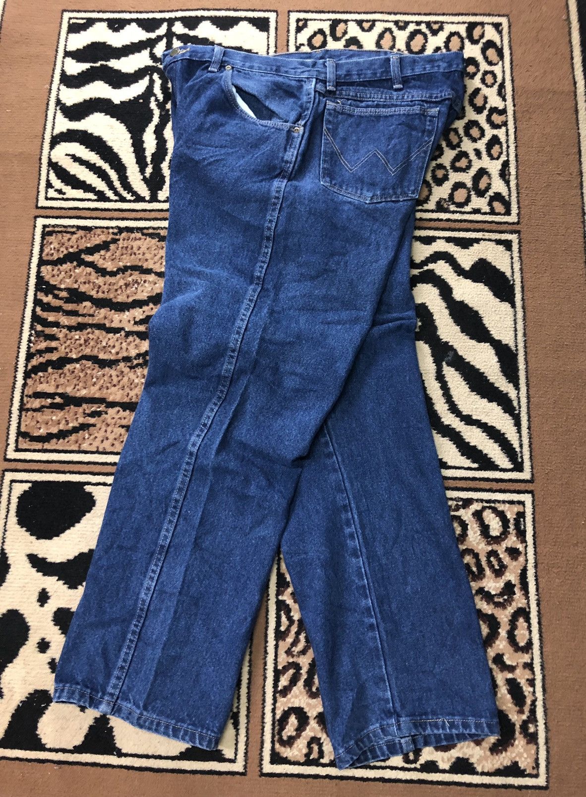 Vintage × Wrangler VINTAGE WRANGLER RUGGED WEAR BLUE DENIM Size US 36 / EU 52 - 2 Thumbnail