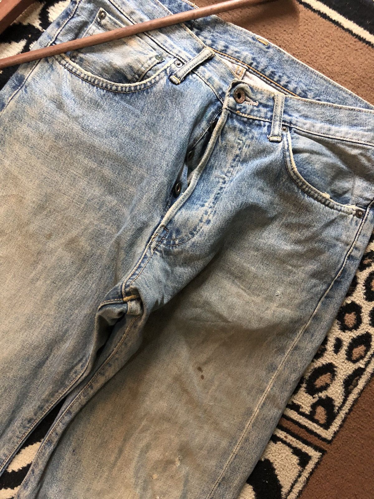 Edwin × Vintage VINTAGE SELVEDGE EDWIN 505x DISTRESSED DENIM Size US 32 / EU 48 - 2 Thumbnail
