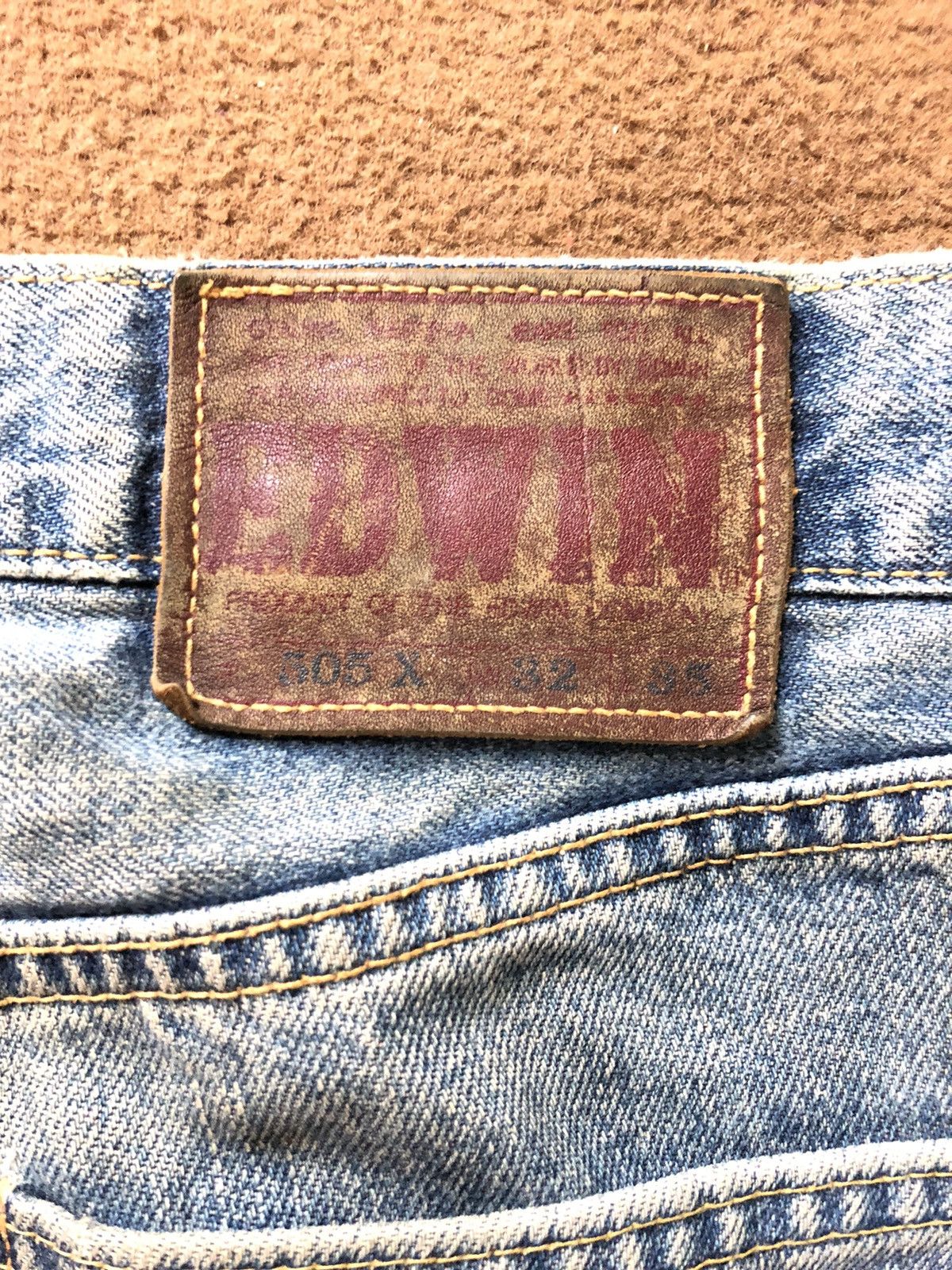 Edwin × Vintage VINTAGE SELVEDGE EDWIN 505x DISTRESSED DENIM Size US 32 / EU 48 - 11 Thumbnail