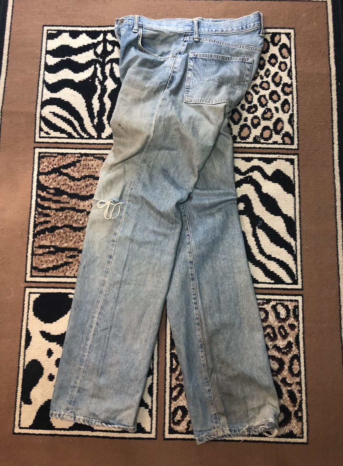 Edwin × Vintage VINTAGE SELVEDGE EDWIN 505x DISTRESSED DENIM Size US 32 / EU 48 - 13 Thumbnail