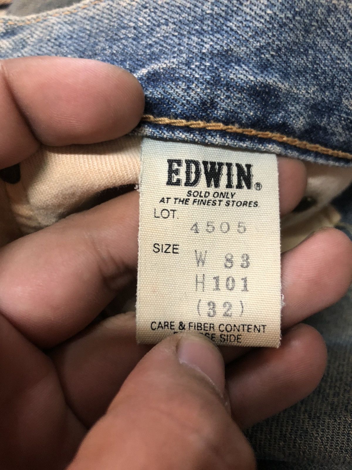 Edwin × Vintage VINTAGE SELVEDGE EDWIN 505x DISTRESSED DENIM Size US 32 / EU 48 - 7 Thumbnail