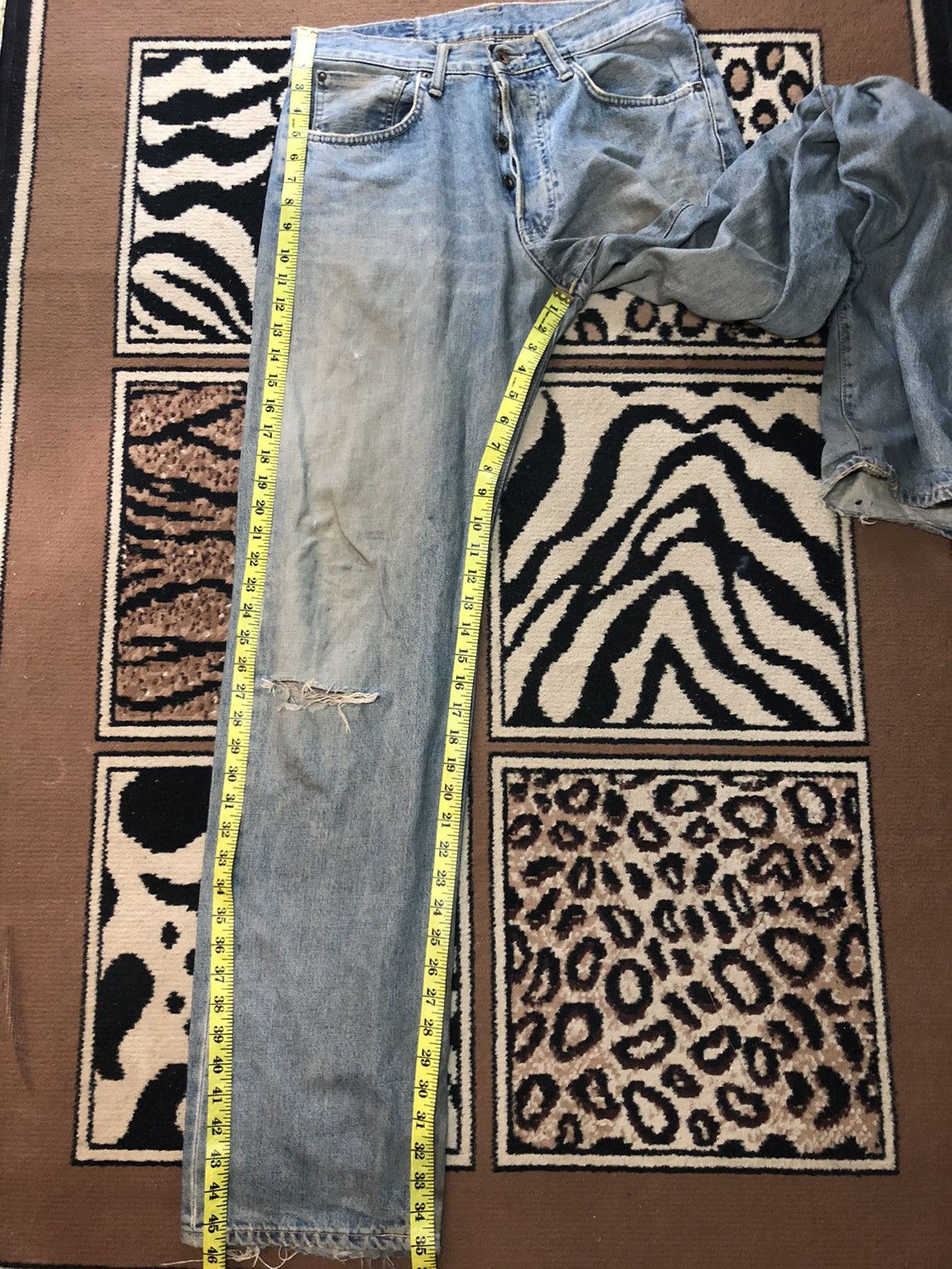 Edwin × Vintage VINTAGE SELVEDGE EDWIN 505x DISTRESSED DENIM Size US 32 / EU 48 - 16 Thumbnail