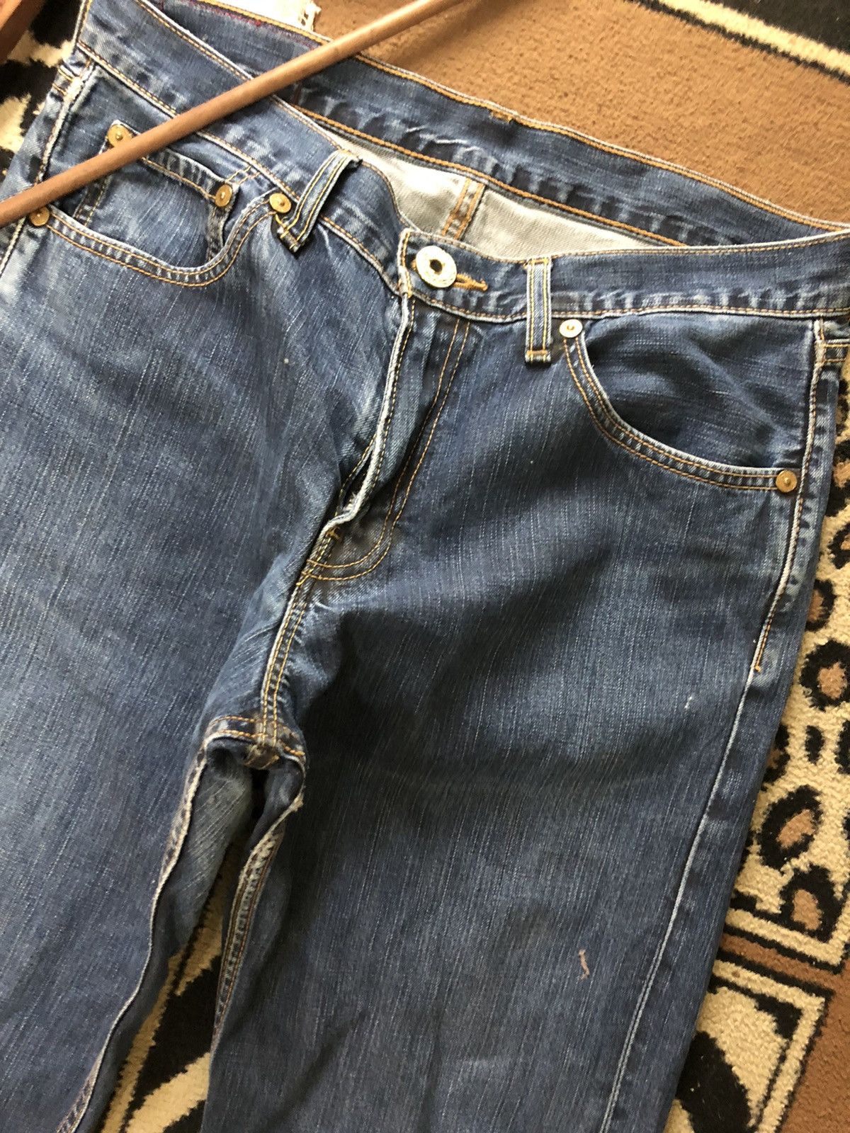 Levi's × Vintage VINTAGE 90s LEVIS BLUE WASH DENIM Size US 33 - 3 Thumbnail