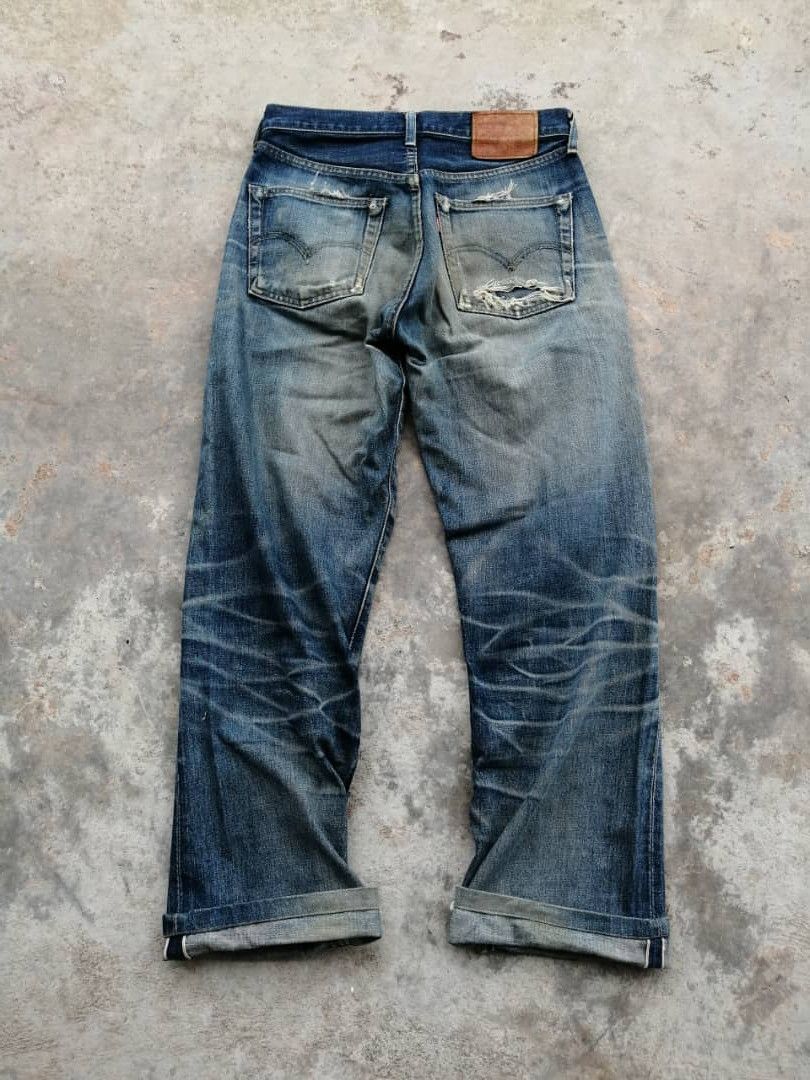 Levi's Vintage Clothing RARE🔥Vintage Distress Rusty Redline Levi's Jeans 503B Size US 29 - 2 Thumbnail
