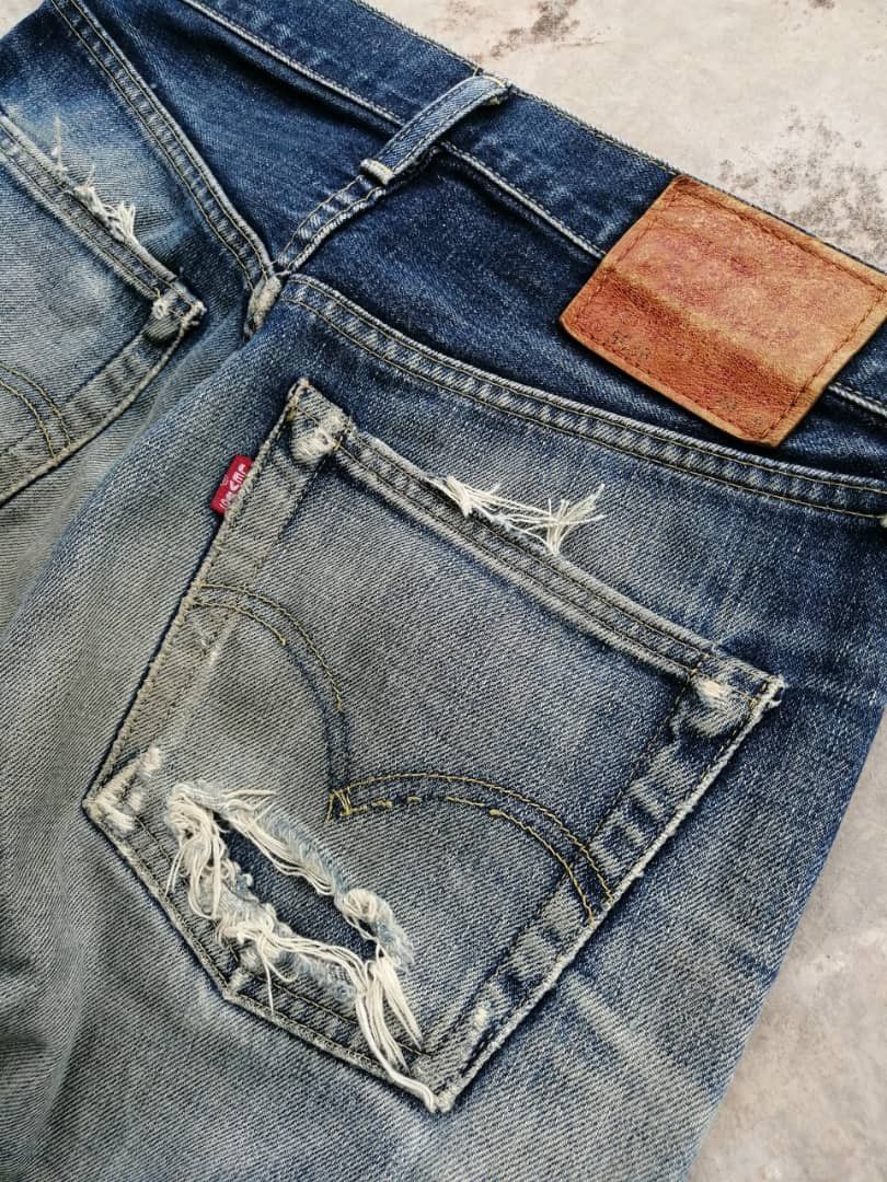 Levi's Vintage Clothing RARE🔥Vintage Distress Rusty Redline Levi's Jeans 503B Size US 29 - 15 Thumbnail