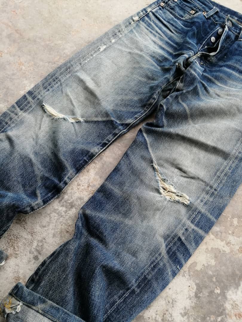 Levi's Vintage Clothing RARE🔥Vintage Distress Rusty Redline Levi's Jeans 503B Size US 29 - 3 Thumbnail