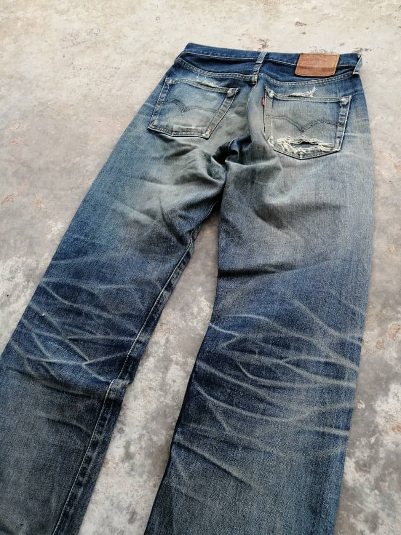 Levi's Vintage Clothing RARE🔥Vintage Distress Rusty Redline Levi's Jeans 503B Size US 29 - 13 Thumbnail