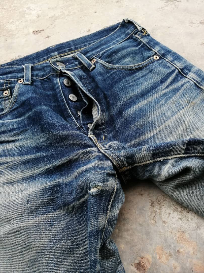 Levi's Vintage Clothing RARE🔥Vintage Distress Rusty Redline Levi's Jeans 503B Size US 29 - 6 Thumbnail