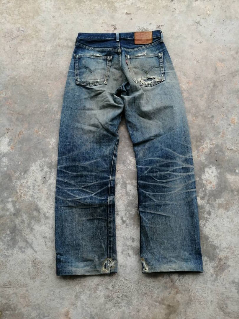 Levi's Vintage Clothing RARE🔥Vintage Distress Rusty Redline Levi's Jeans 503B Size US 29 - 17 Thumbnail