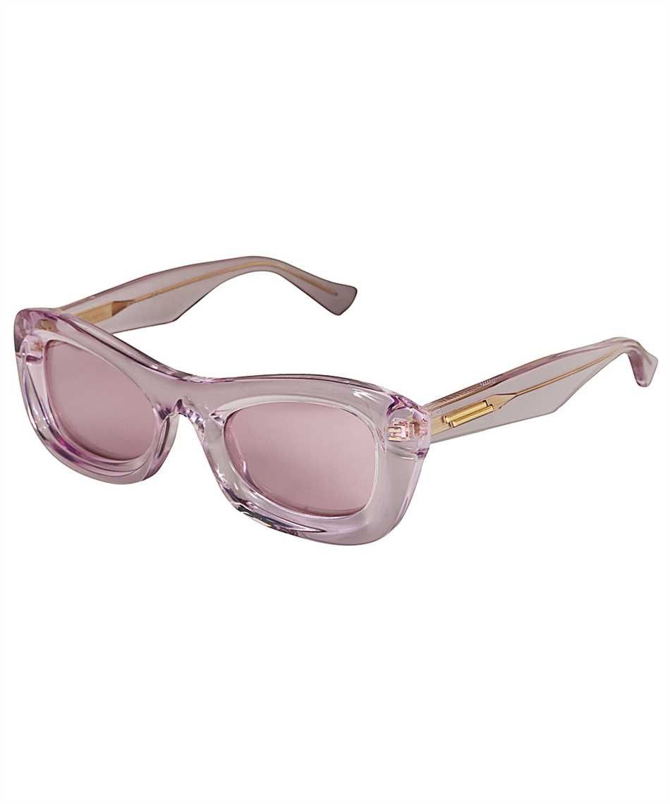 image of Bottega Veneta Purple Gold Rectangle Transparent Sunglasses, Women's