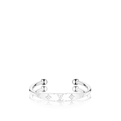 Silver Louis Vuitton Monogram Chain Link Bracelet – Designer Revival