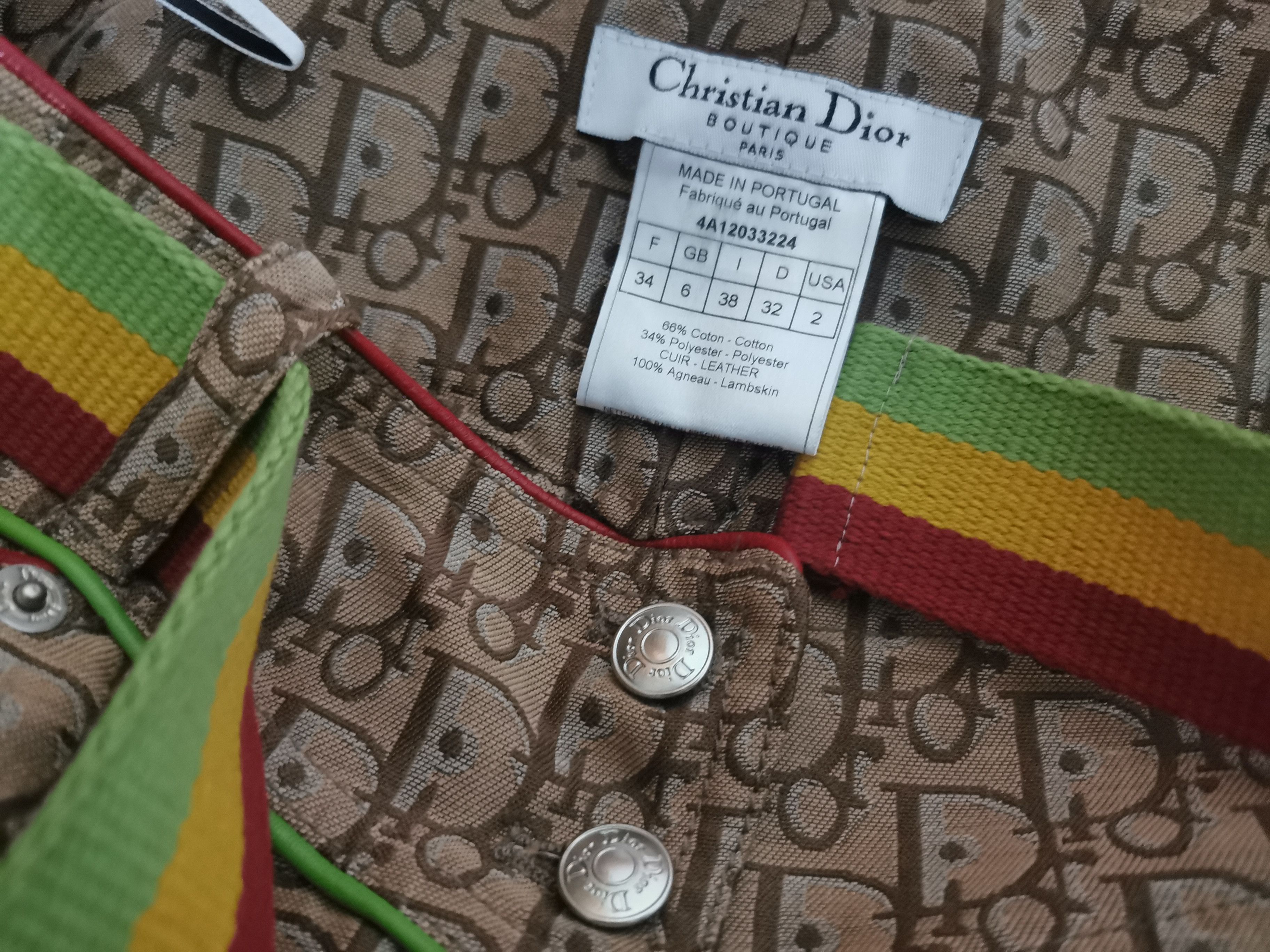 Dior × John Galliano Dior John Galliano Rasta straight-cut skirt Size 26" / US 2 / IT 38 - 6 Thumbnail