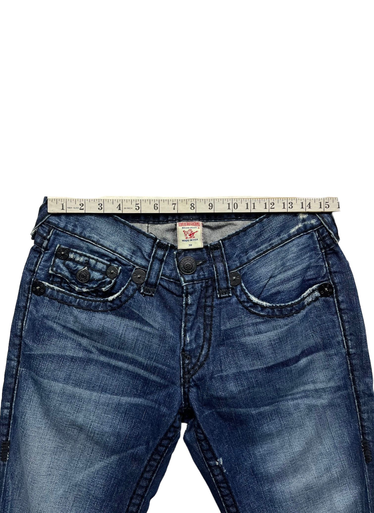 True Religion FYE💥INDIG0 BLUE 🔥VTG TRUE RELIGION JOEY SUPER T FLARED💥 Size US 30 / EU 46 - 16 Thumbnail