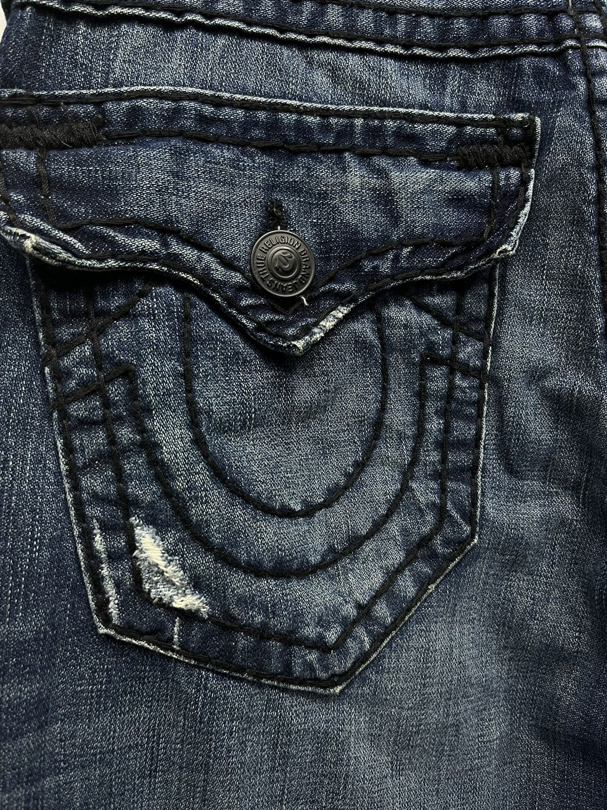 True Religion FYE💥INDIG0 BLUE 🔥VTG TRUE RELIGION JOEY SUPER T FLARED💥 Size US 30 / EU 46 - 10 Thumbnail