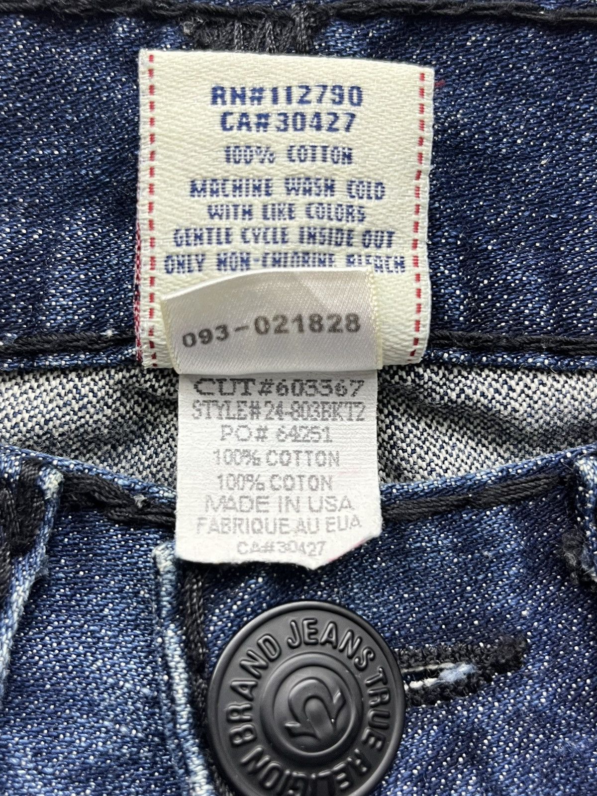 True Religion FYE💥INDIG0 BLUE 🔥VTG TRUE RELIGION JOEY SUPER T FLARED💥 Size US 30 / EU 46 - 14 Thumbnail