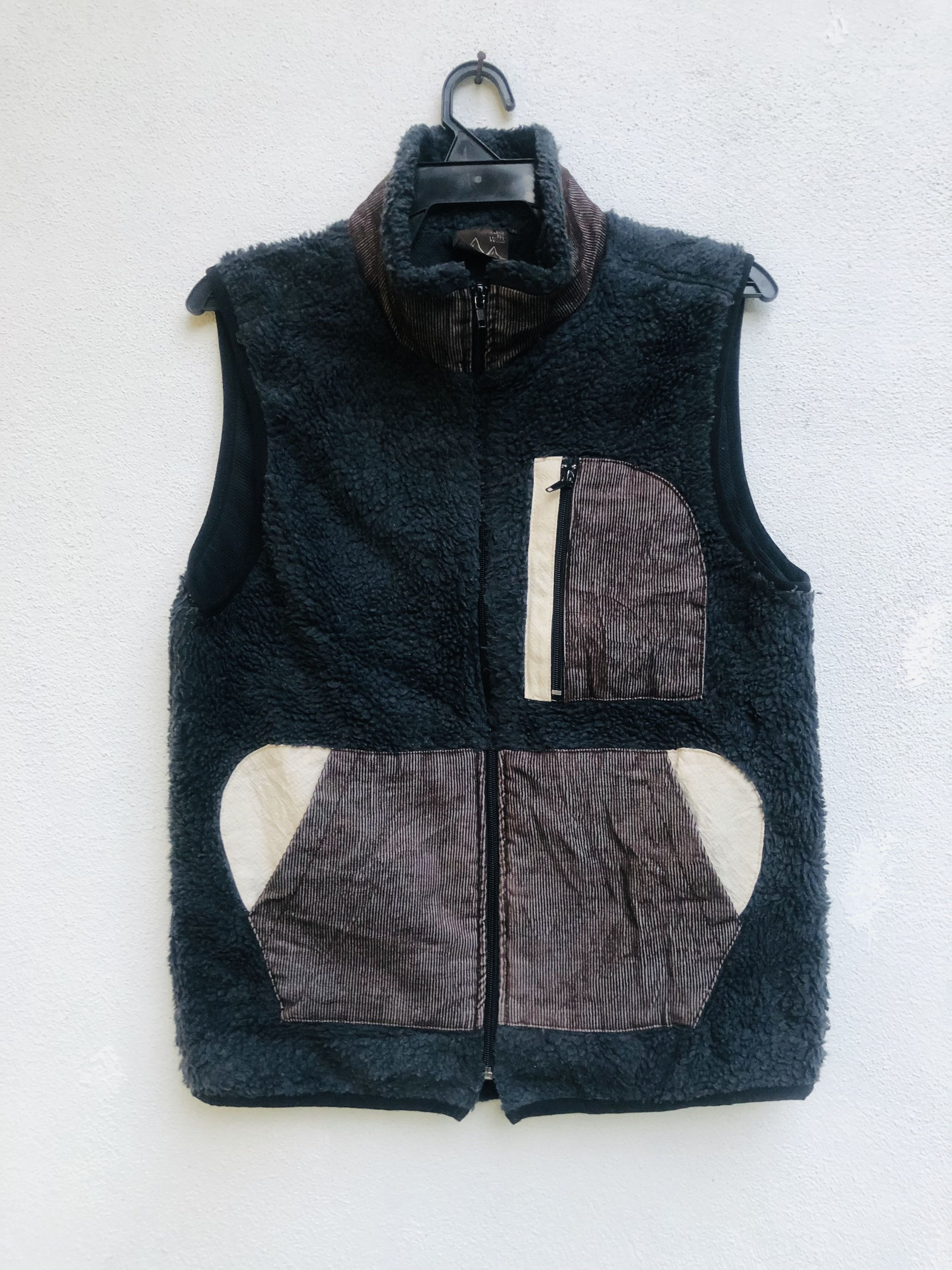 image of Vintage Marine Bel Wood Vest Designer Fashion Style, Men's (Size Medium)