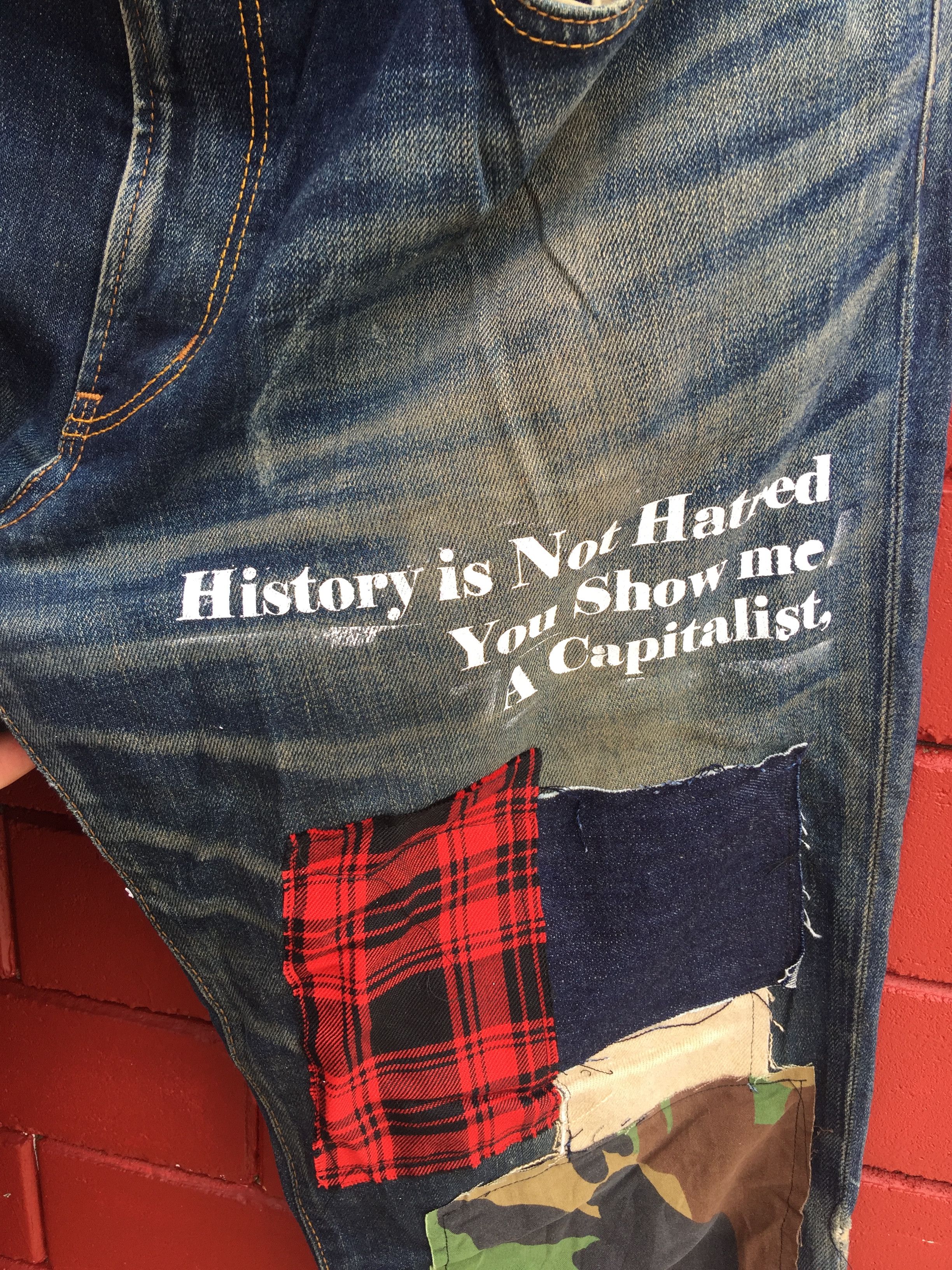Japanese Brand × Vintage Vintage Edwin Distressed Travis Scott Fashion Style Denim Size US 37 - 8 Thumbnail