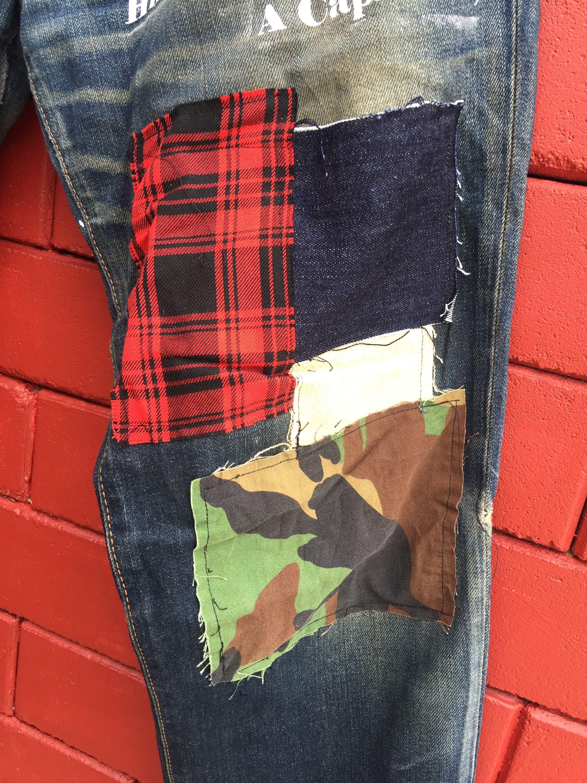 Japanese Brand × Vintage Vintage Edwin Distressed Travis Scott Fashion Style Denim Size US 37 - 7 Thumbnail