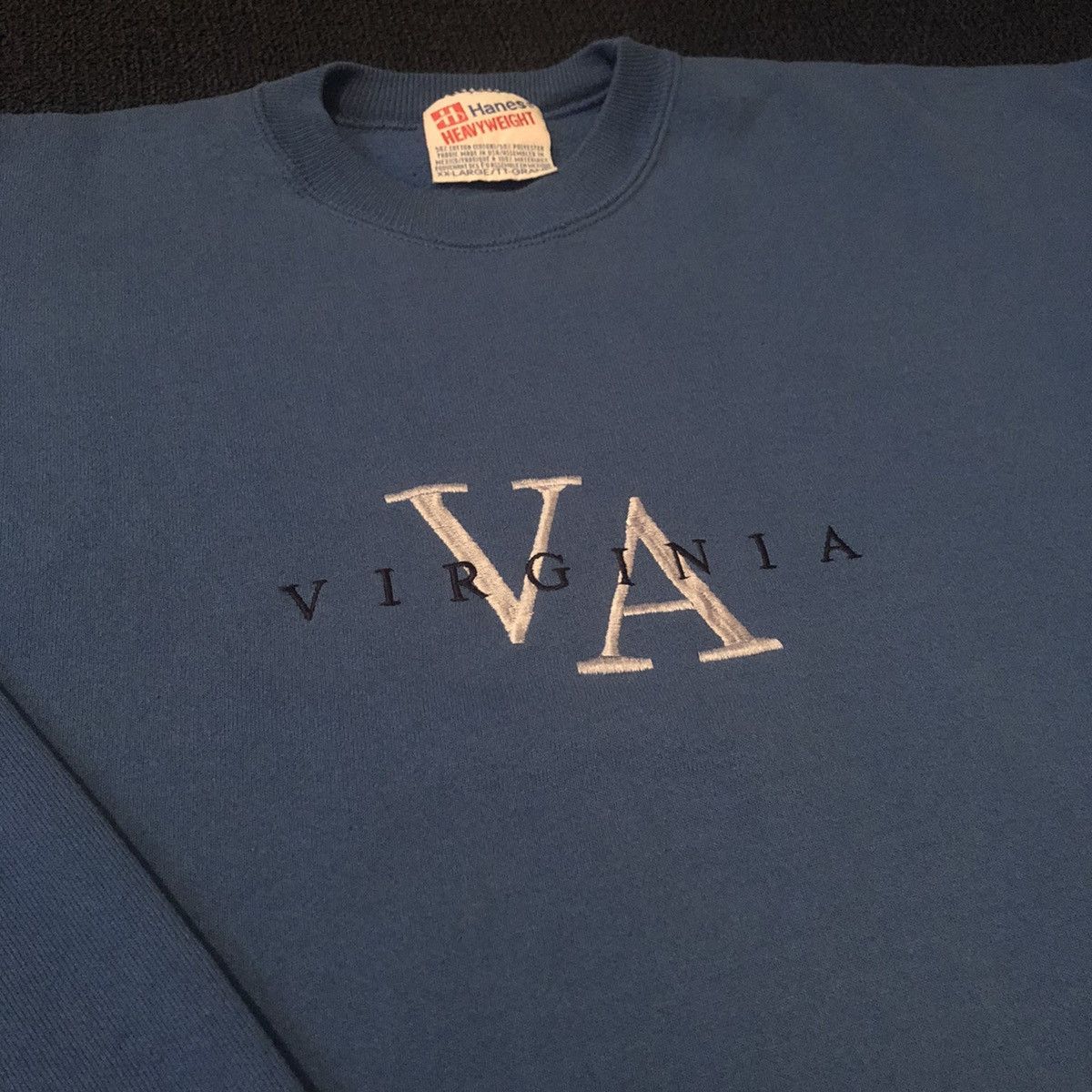 Vintage Vintage 1990s Virginia VA Embroidered Heavyweight Crewneck Size US XXL / EU 58 / 5 - 3 Thumbnail