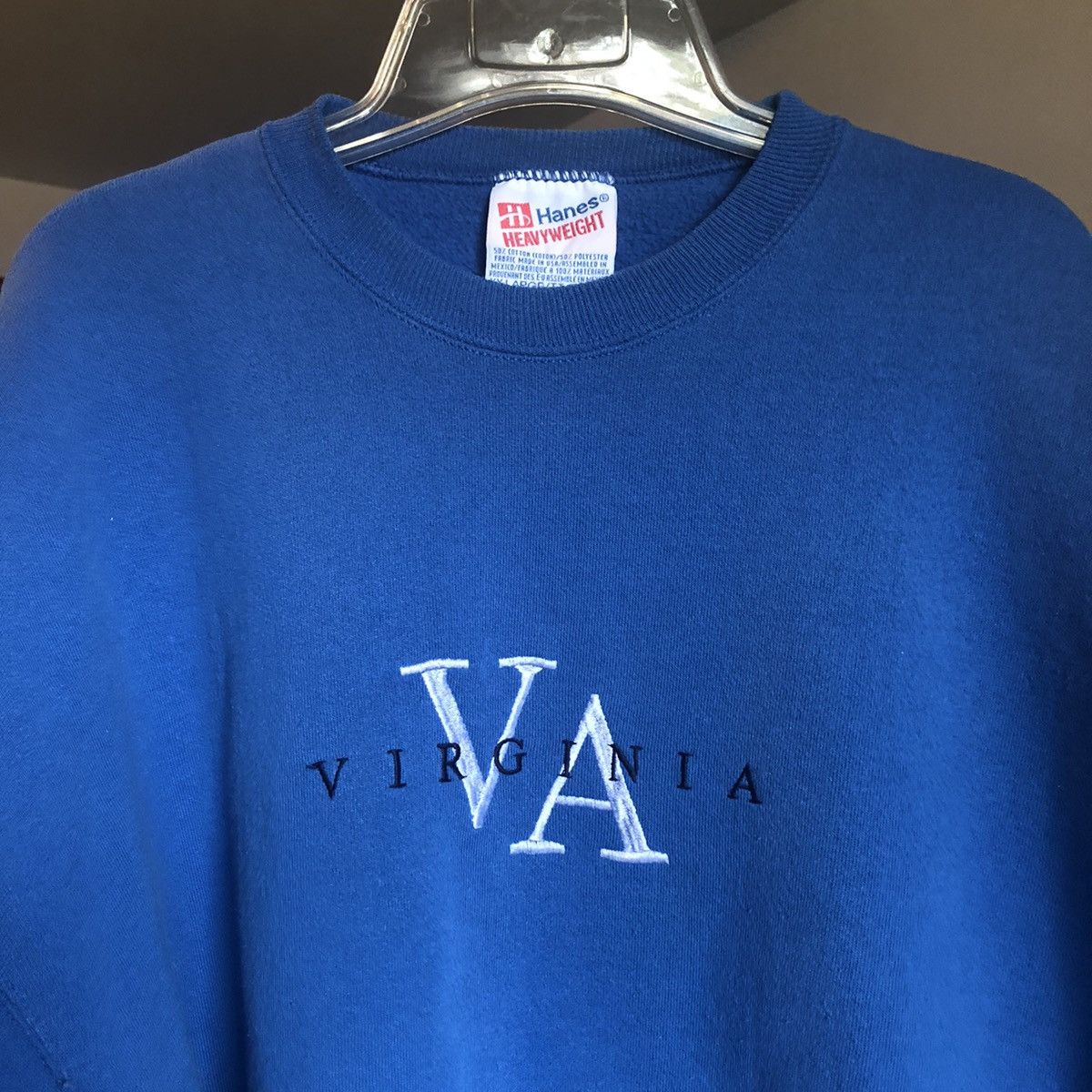 Vintage Vintage 1990s Virginia VA Embroidered Heavyweight Crewneck Size US XXL / EU 58 / 5 - 1 Thumbnail