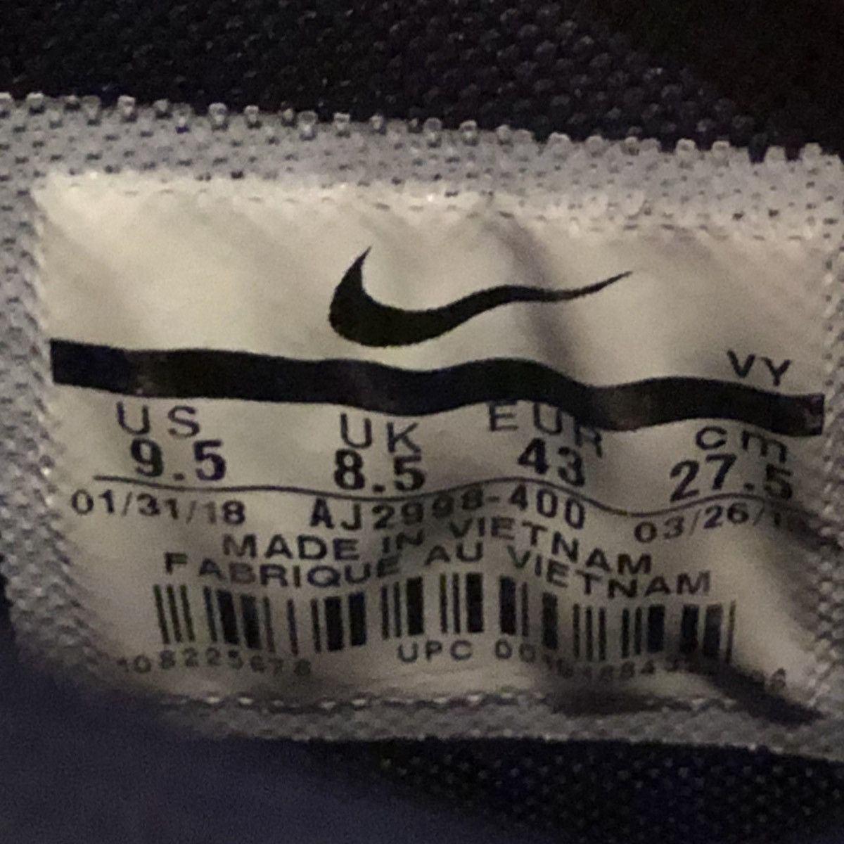 Nike × Vintage Nike Air More Money Obsidian Shoes 2018 Size US 9.5 / EU 42-43 - 10 Thumbnail