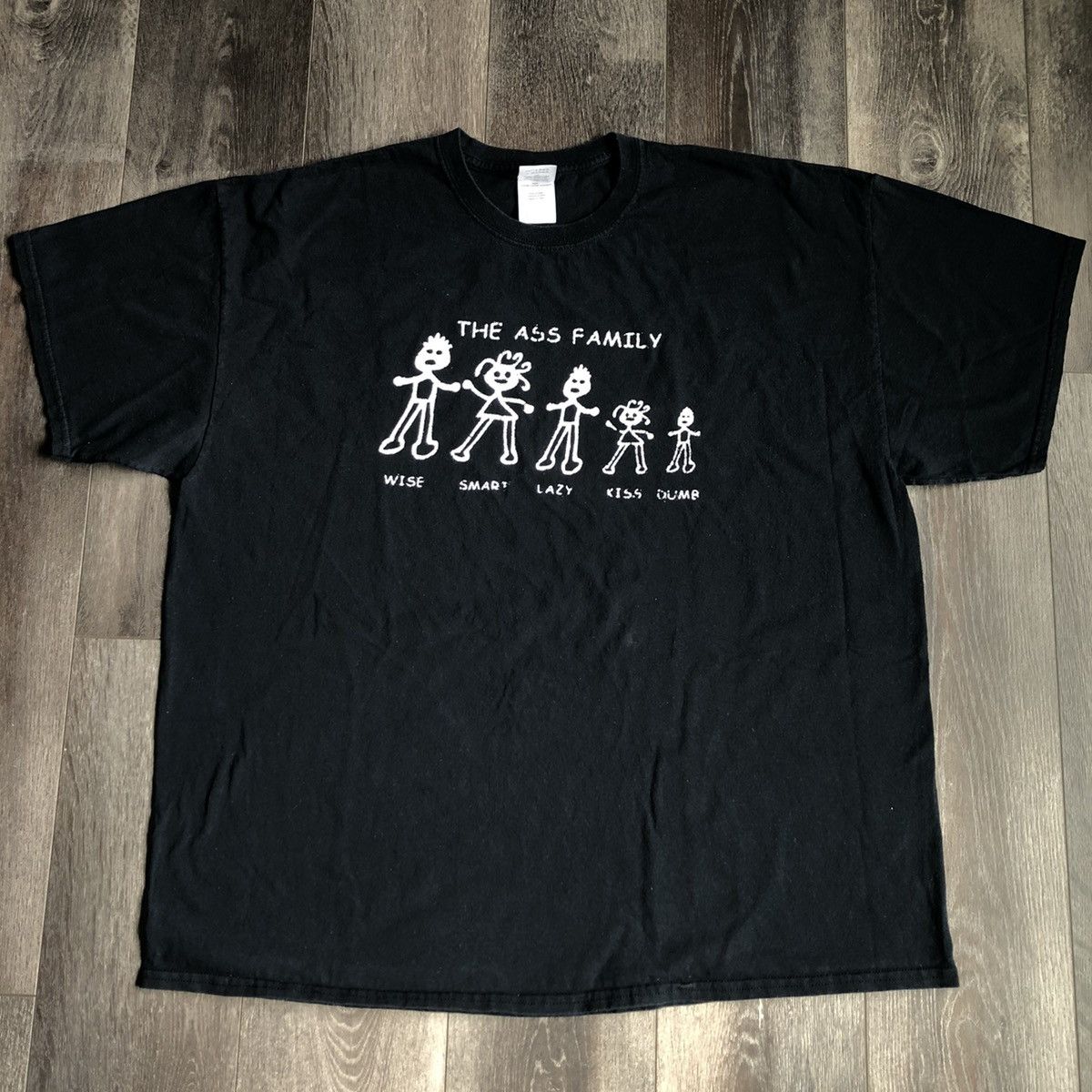 Vintage Vintage 2000s The Ass Family Tree Humor Funny Graphic Tee Size US XXL / EU 58 / 5 - 2 Thumbnail