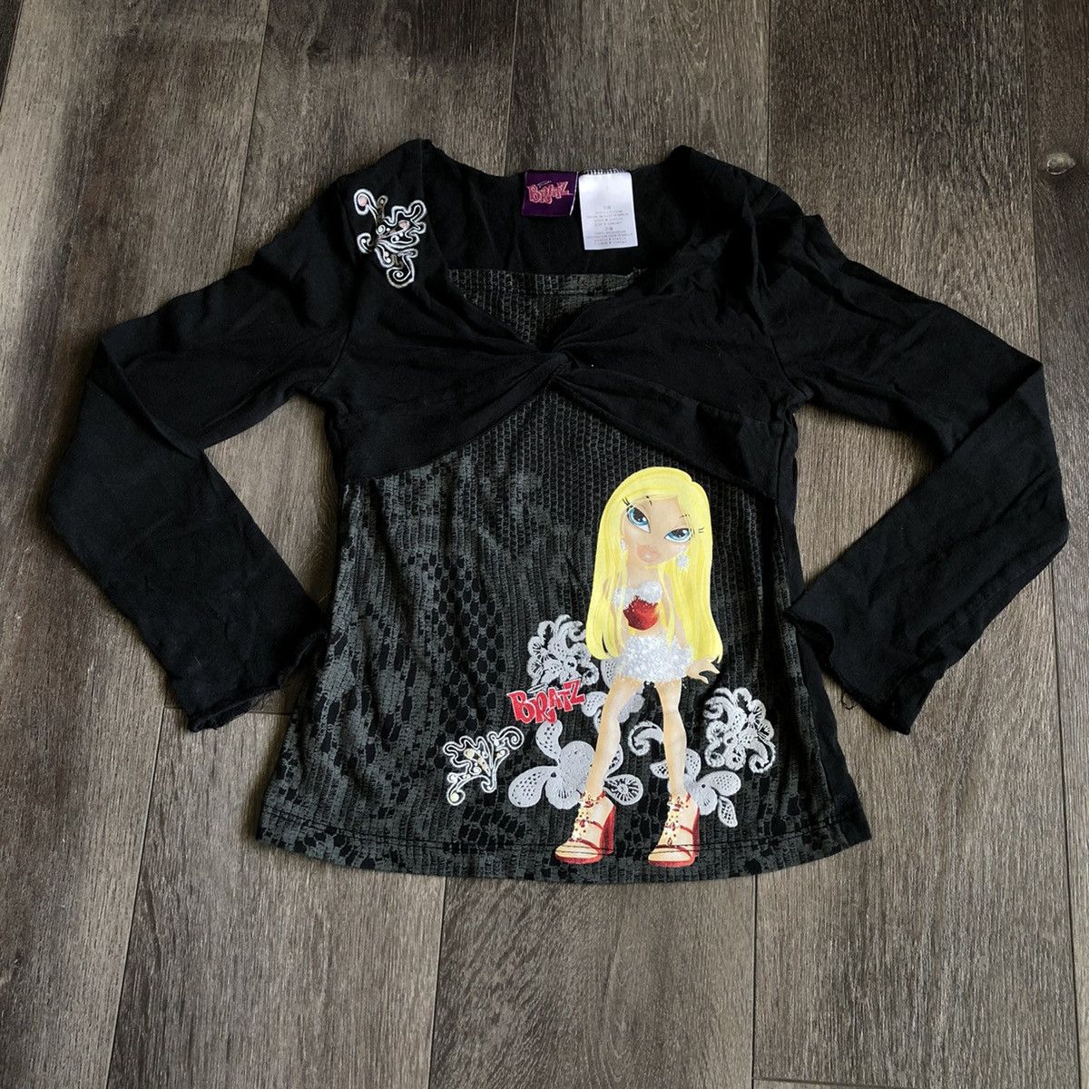 Vintage Vintage Y2K 2000s Bratz Baby Blouse Longsleeve Tee Size 7/8 Size XXS / US 00 / IT 34 - 1 Thumbnail