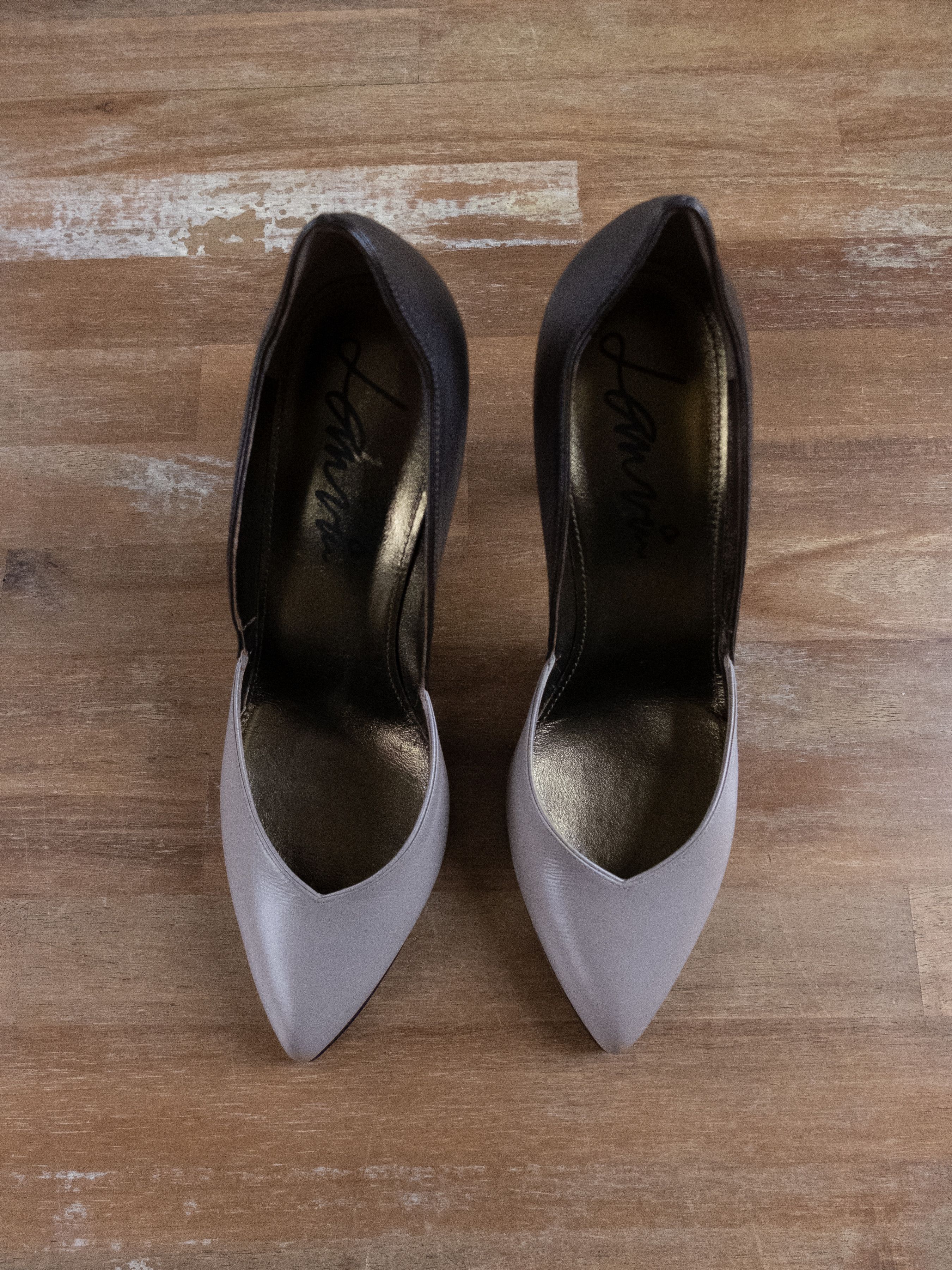 Lanvin LANVIN black gray leather stiletto heel pumps shoes 39.5 Size US 8.5 / IT 38.5 - 2 Thumbnail