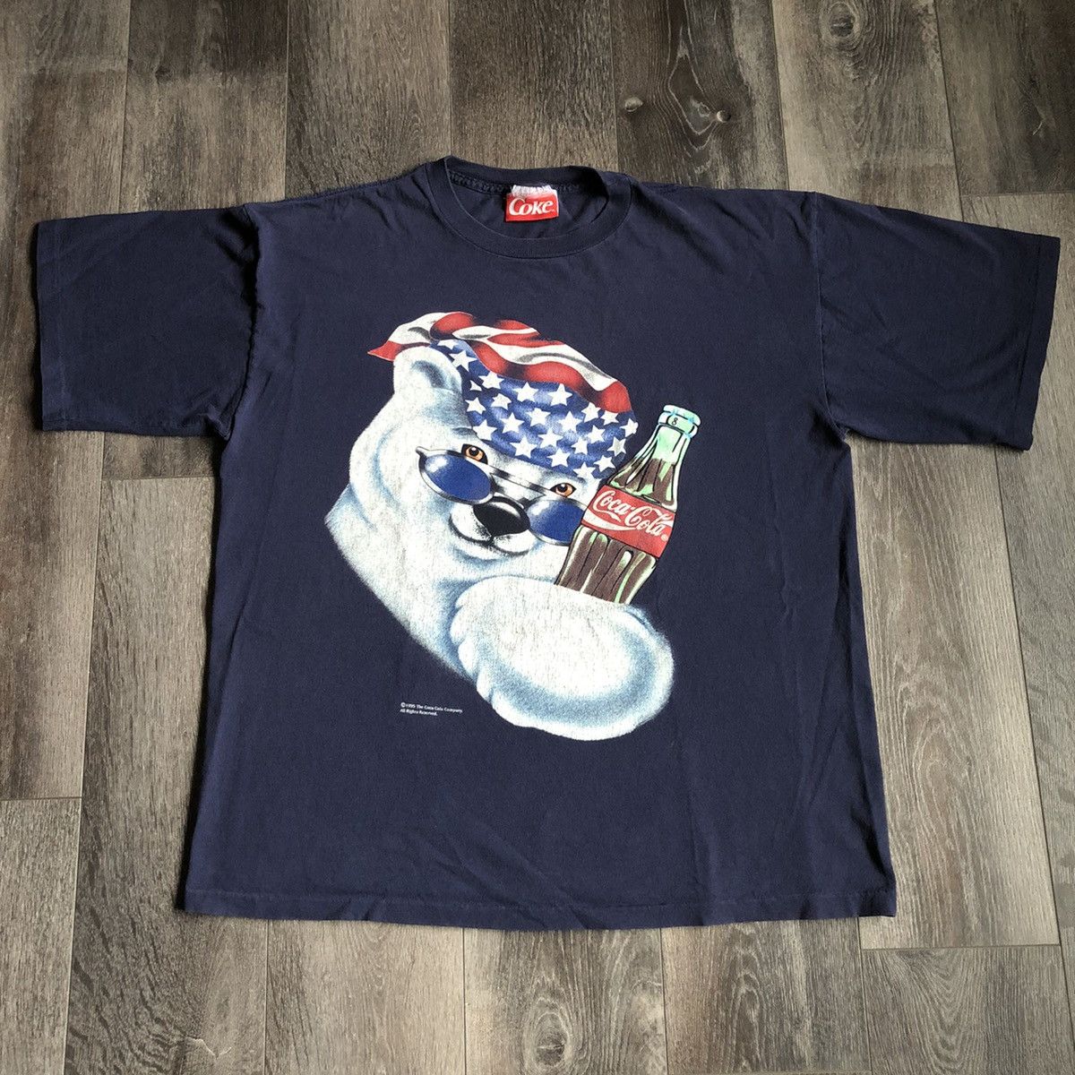 Vintage Vintage 90s Coca Cola Coke Polar Bear Promo Graphic Logo Tee