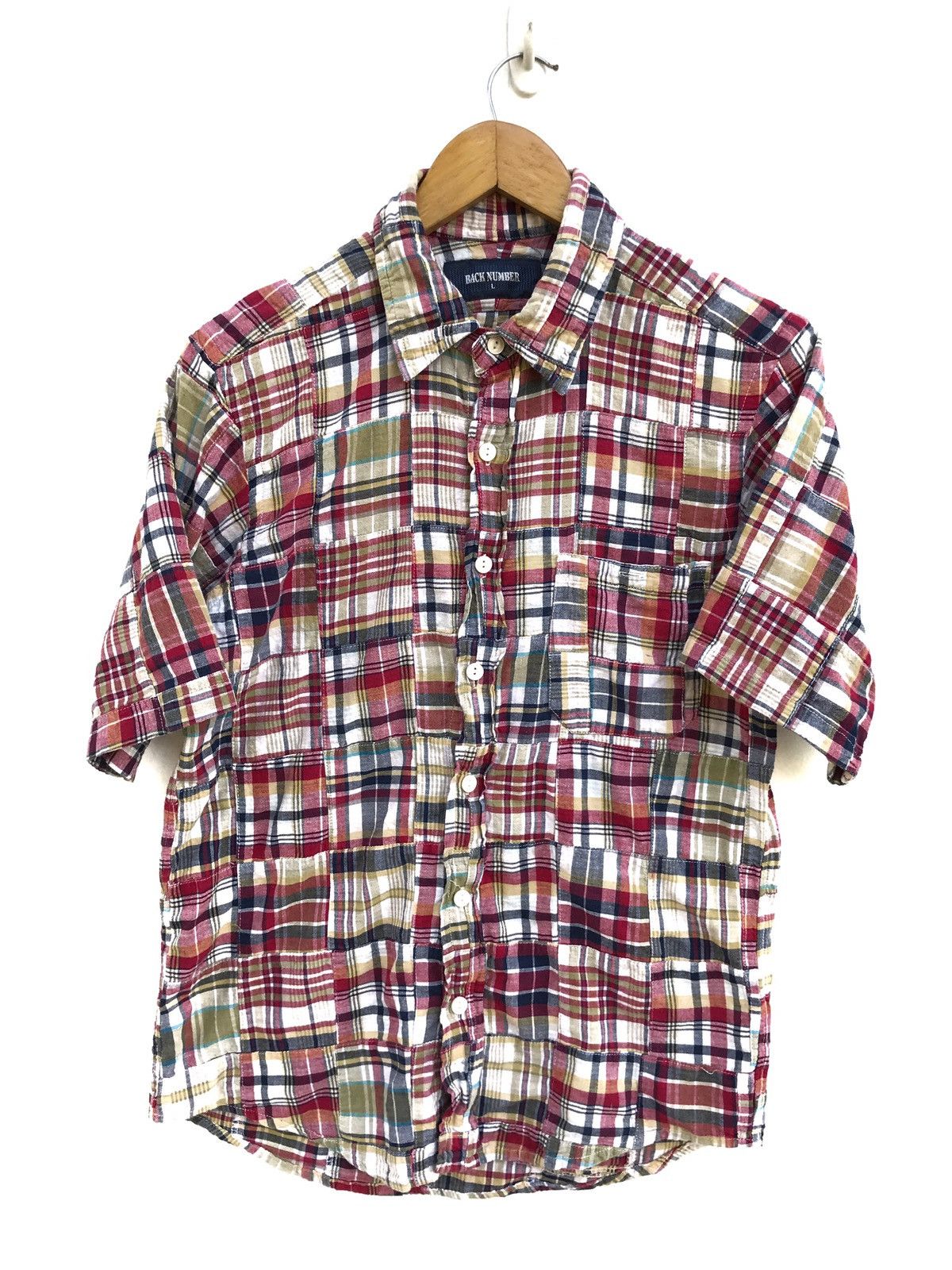 Designer × Japanese Brand Japanese Brand Back Number Patchwork Shirts Hysteric Style Size US S / EU 44-46 / 1 - 1 Thumbnail
