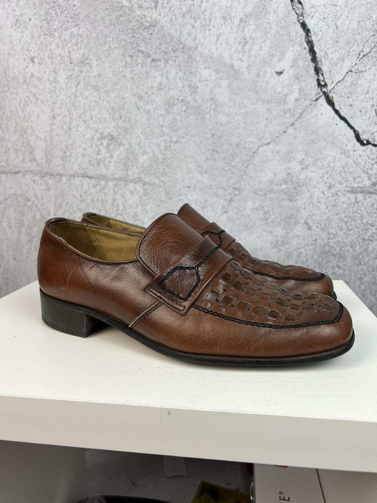 Vintage Vintage Italian Leather derby shoes Size US 7.5 / EU 40-41 - 3 Thumbnail