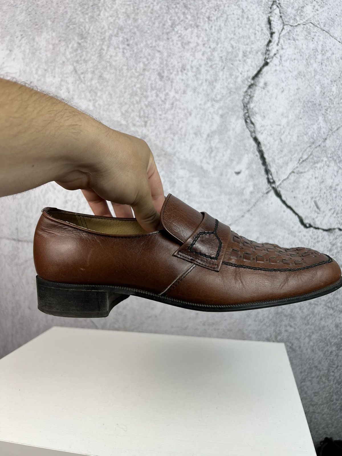 Vintage Vintage Italian Leather derby shoes Size US 7.5 / EU 40-41 - 2 Thumbnail